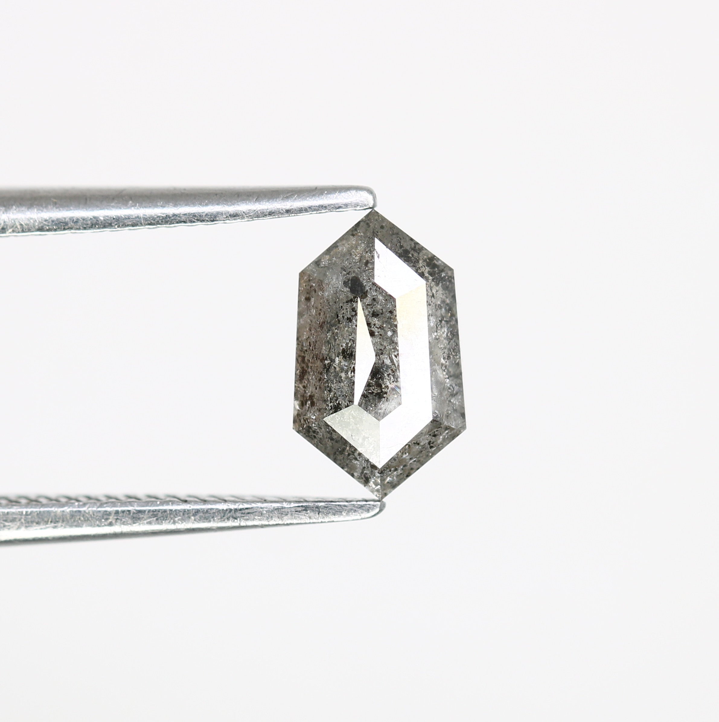 0.73 CT Elongated Hexagon Shape Salt And Pepper Natural Diamond For Engagement Ring