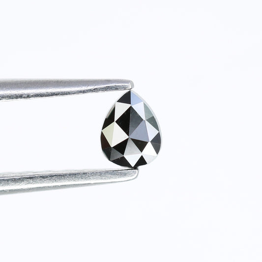 0.19 CT Pear Shape Black Loose Diamond - 4.10 MM, Perfect for Engagement Rings, Necklaces, Promise Rings, Earrings, and Anniversary Gifts - JayKrishna Diamond