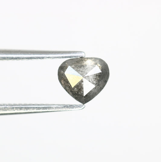 0.57 Carat Heart Shape 4.80 MM Salt And Pepper Loose Diamond For Galaxy Ring