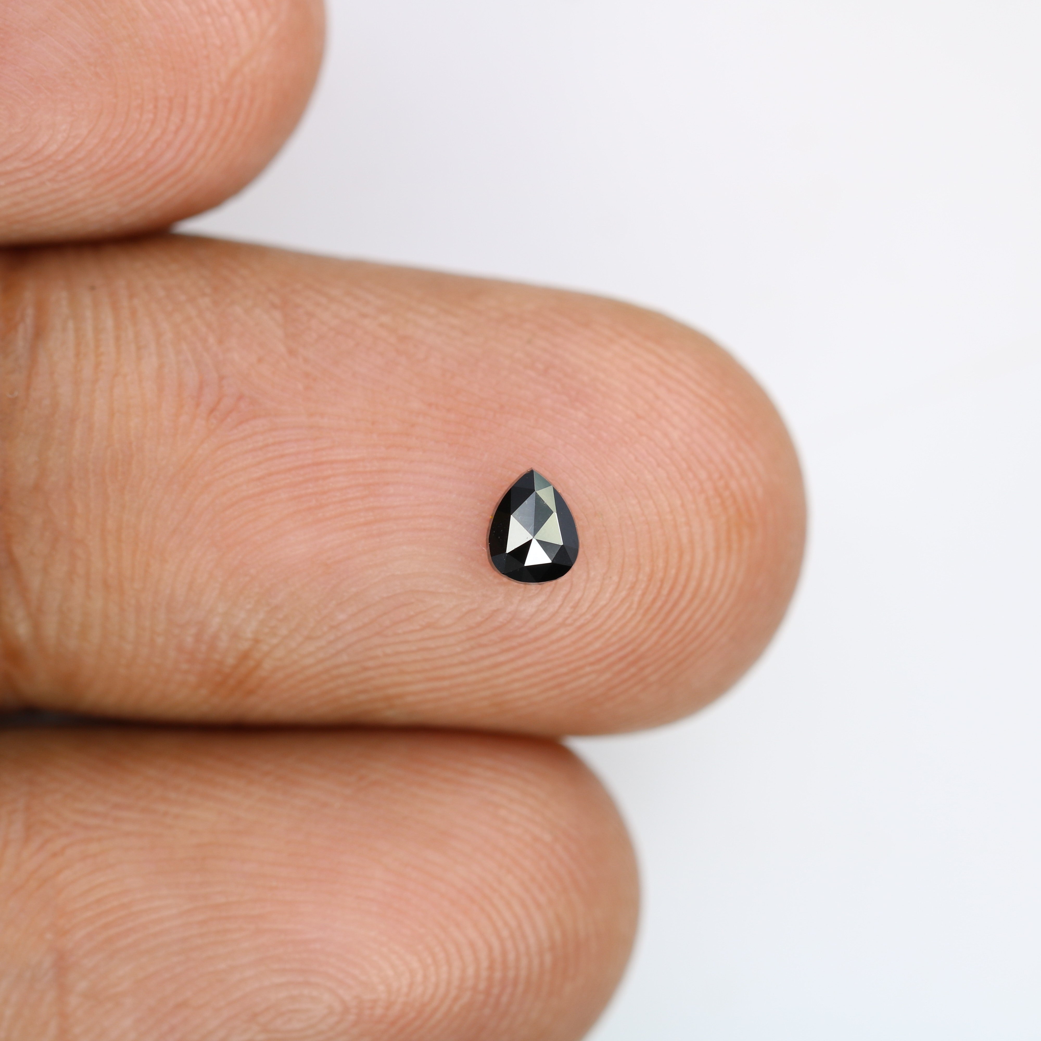 0.19 CT 4.10 MM Pear Shape Black Loose Diamond For Engagement Ring