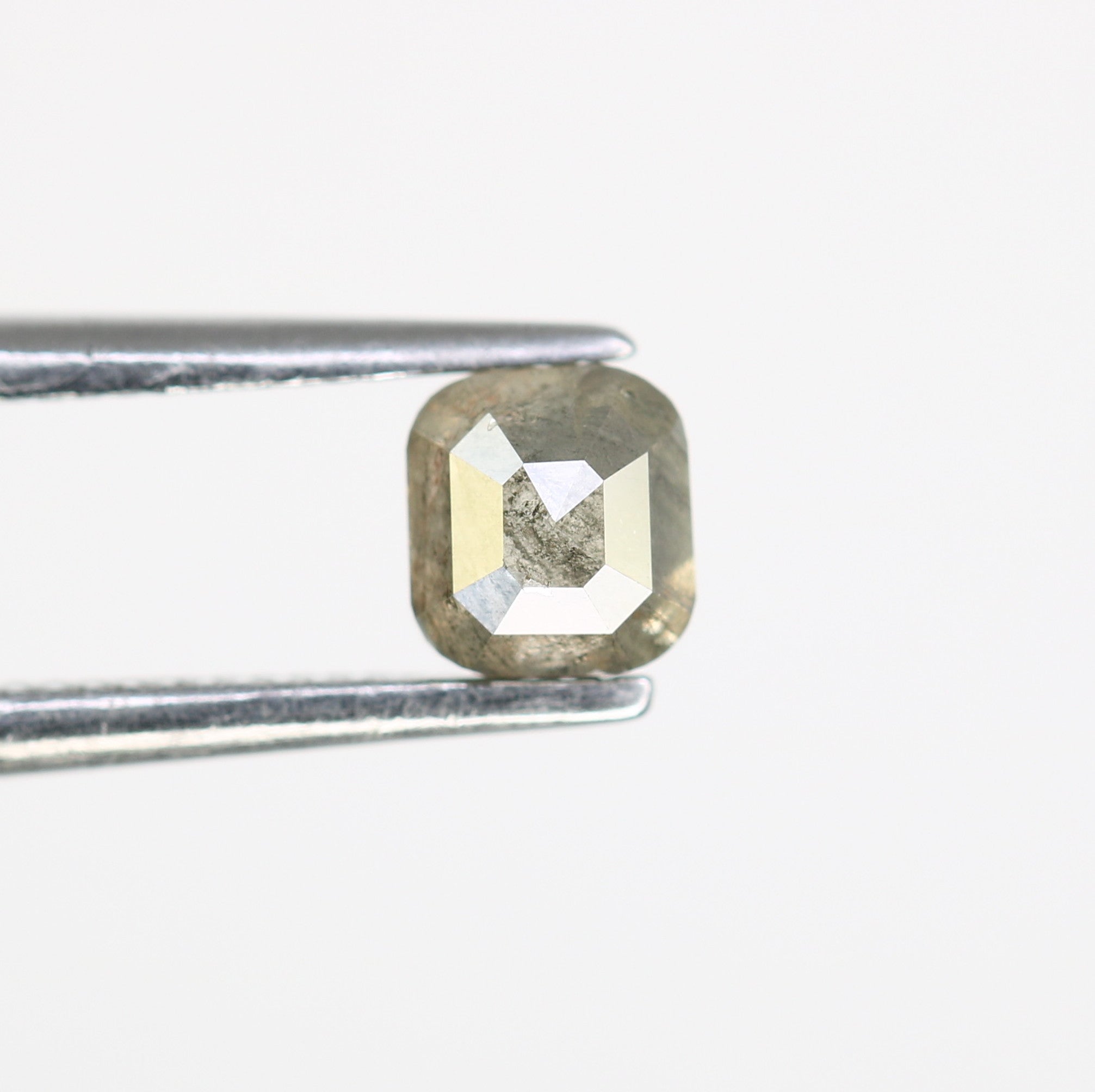 0.51 Carat 4.20 MM Asscher Shape Natural Salt And Pepper Diamond For Galaxy Ring.