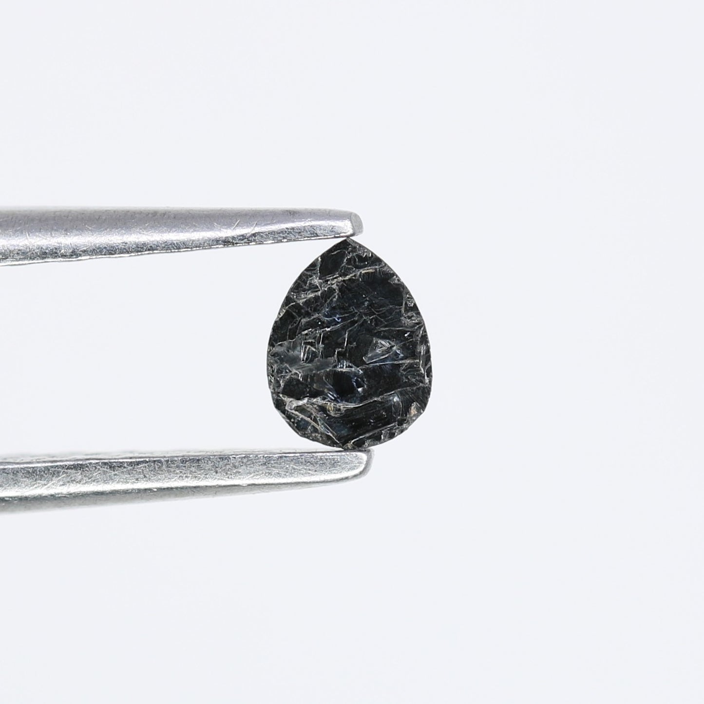0.14 CT 4.00 x 3.20 MM Loose Pear Shape Black Natural Diamond For Engagement Ring