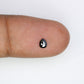 0.14 CT 4.00 x 3.20 MM Loose Pear Shape Black Natural Diamond For Engagement Ring