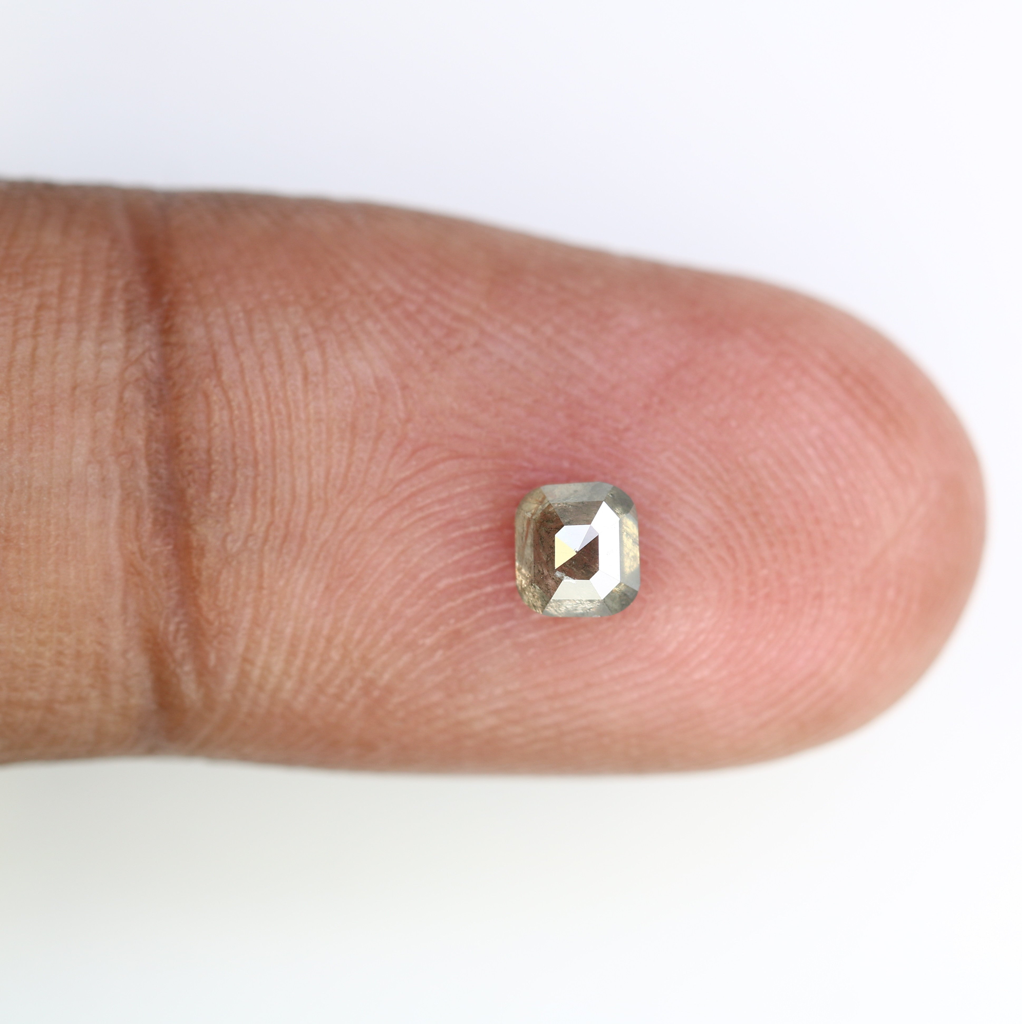 0.51 Carat 4.20 MM Asscher Shape Natural Salt And Pepper Diamond For Galaxy Ring.