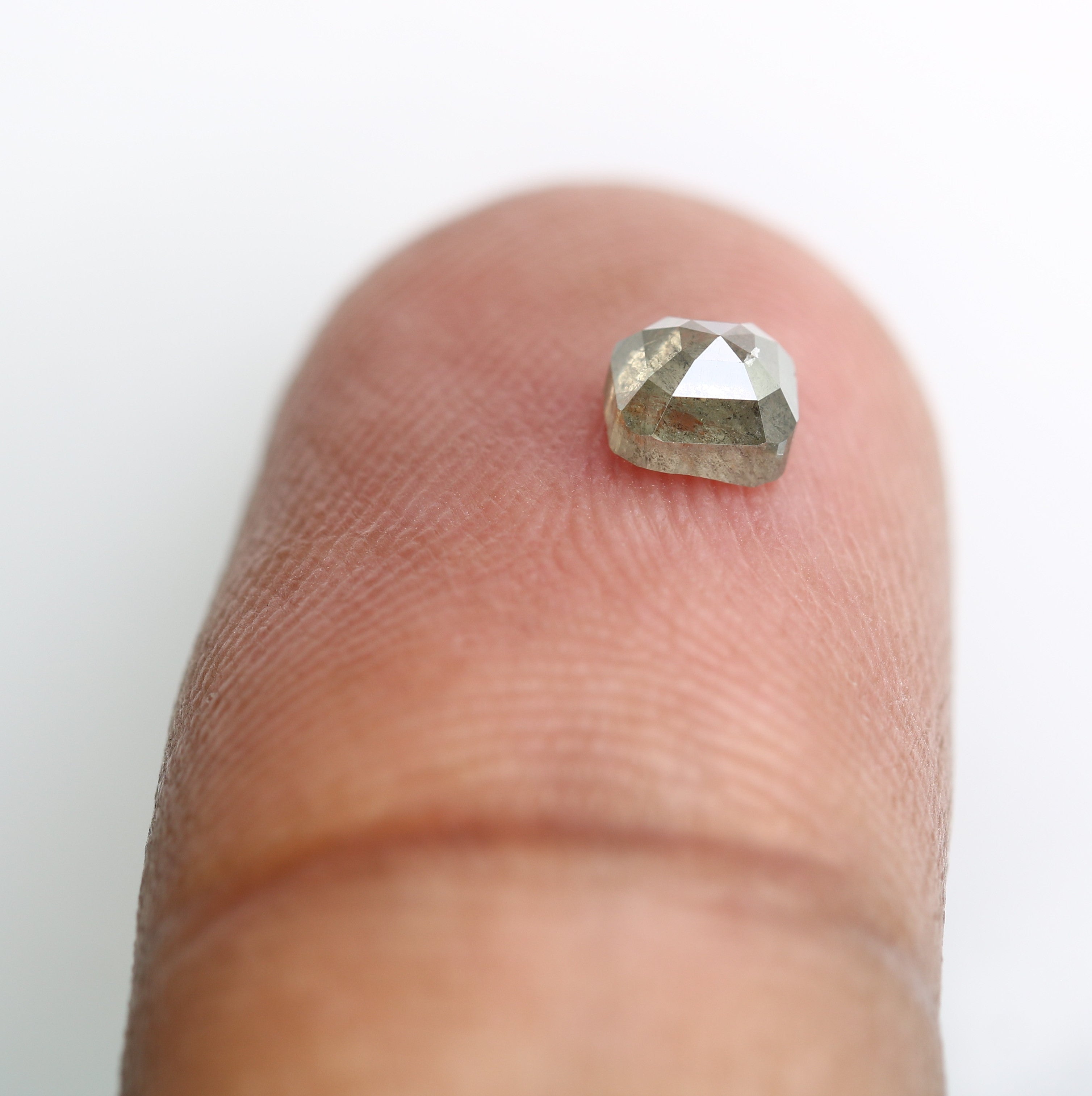 0.51 Carat 4.20 MM Asscher Shape Natural Salt And Pepper Diamond For Galaxy Ring.