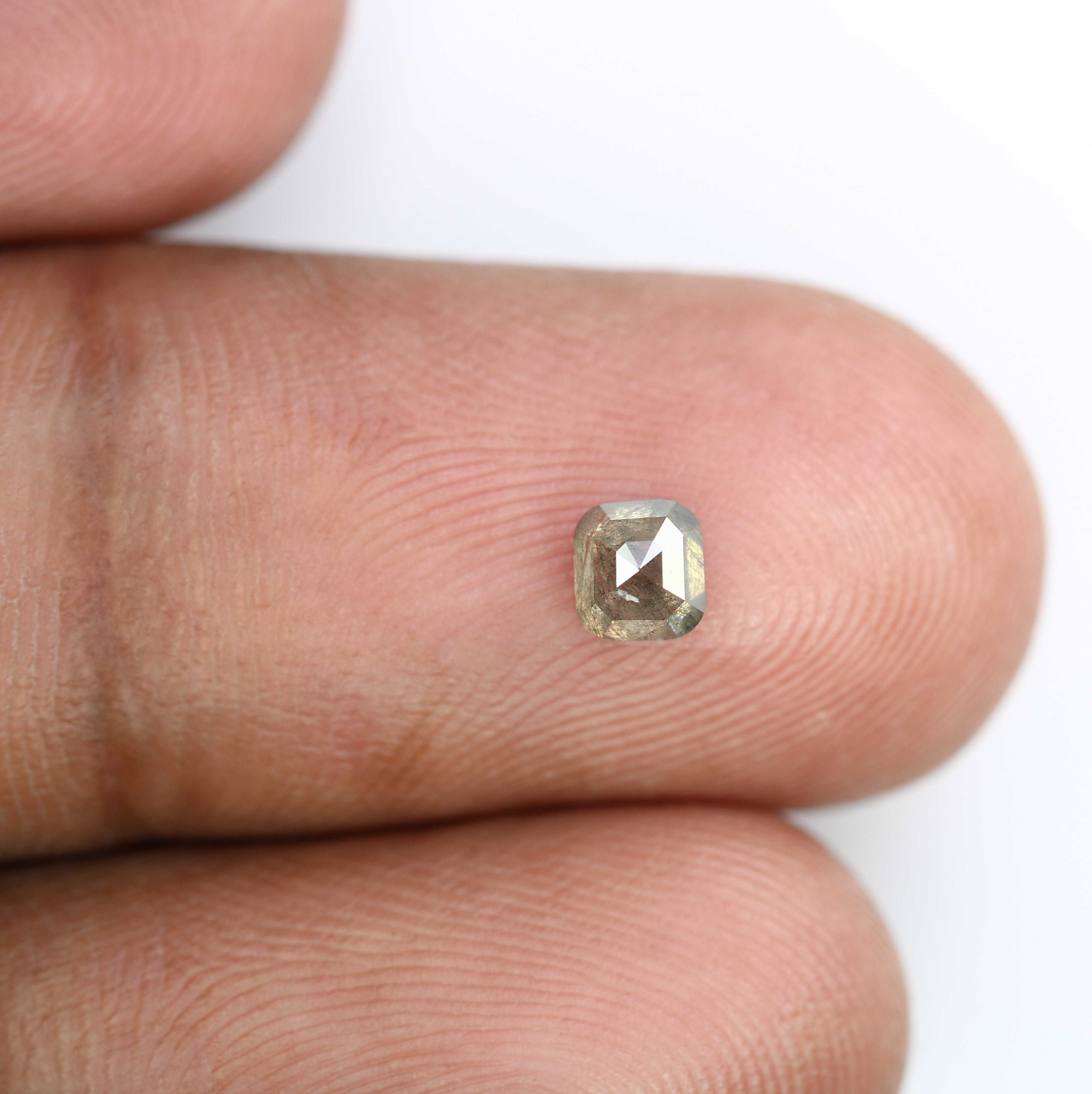 0.51 Carat 4.20 MM Asscher Shape Natural Salt And Pepper Diamond For Galaxy Ring.