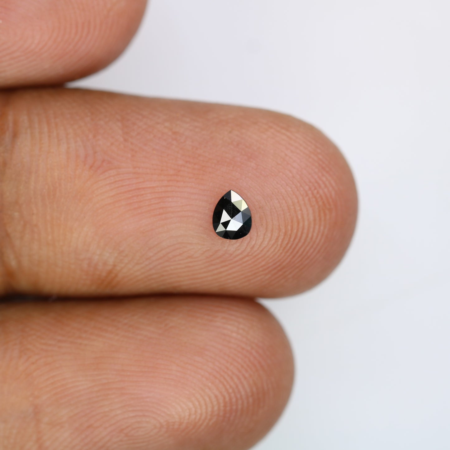 0.12 CT Black Loose Pear Shape Natural Diamond For Engagement Ring