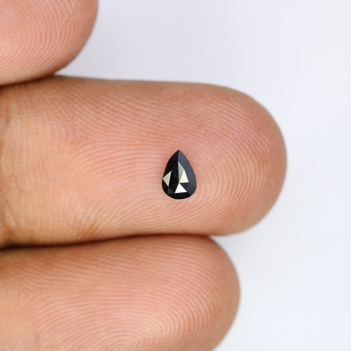 0.17 CT 5.00 MM Loose Natural Black Pear Cut Diamond For Engagement Ring