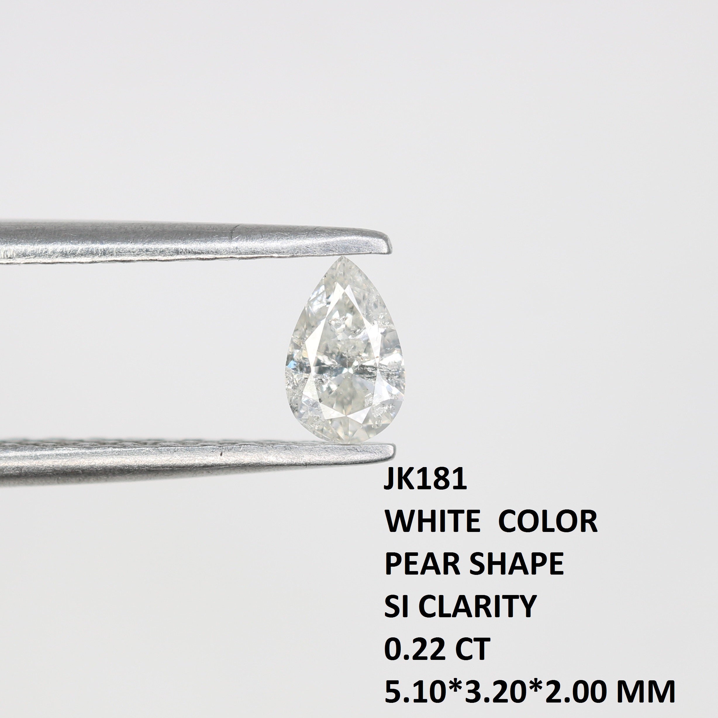 0.22 CT Pear Cut Natural Loose White Diamond For Engagement Ring