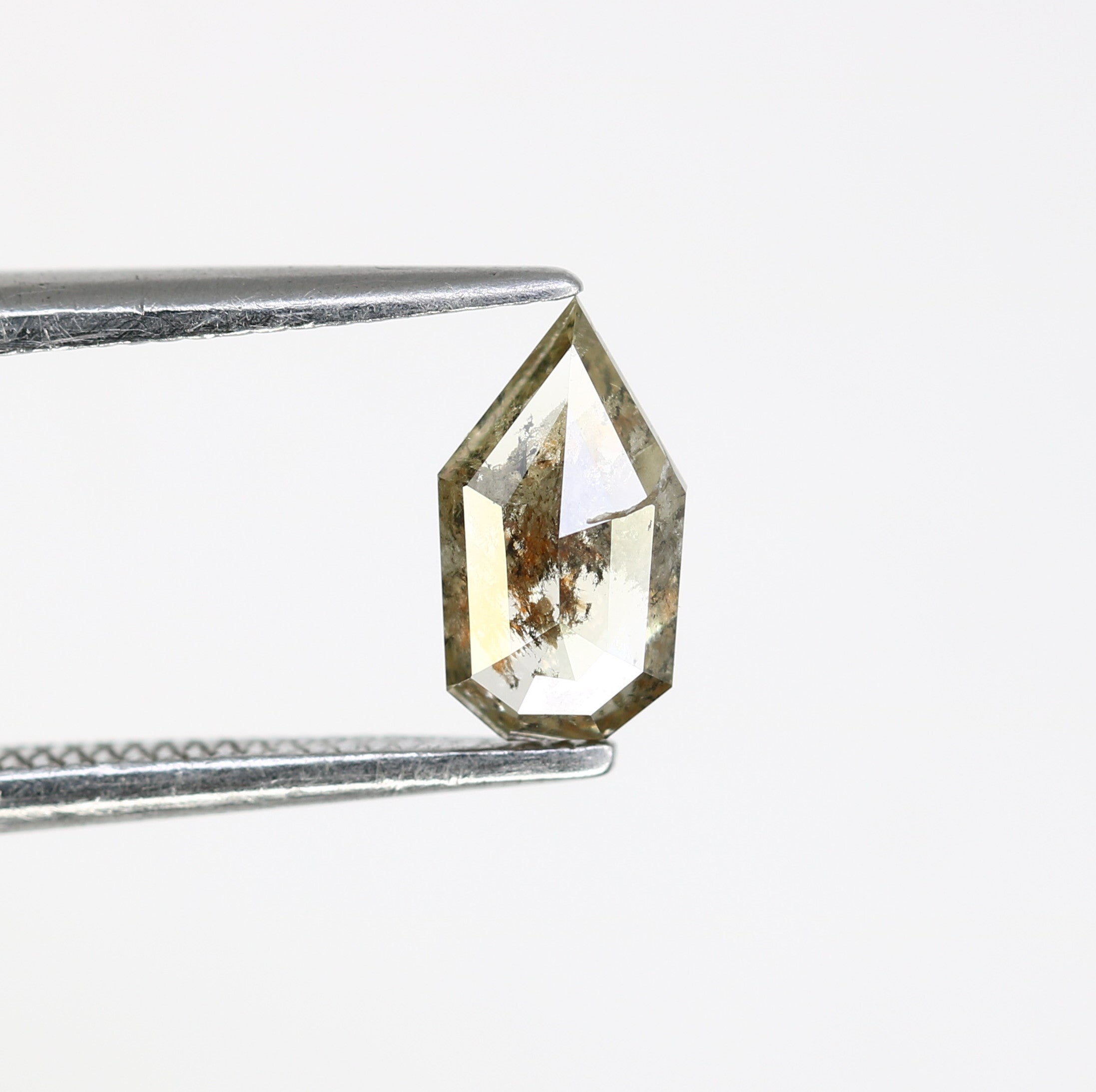 0.62 Carat Geometric Shape 7.60 MM Natural Salt And Pepper Diamond For Wedding Ring