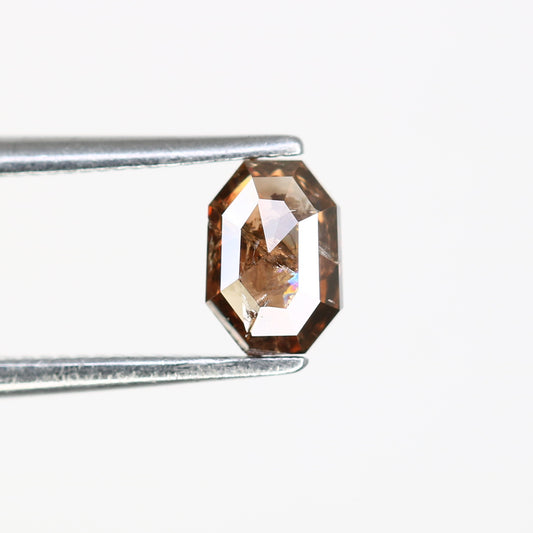 0.59 CT Dark Brown Emerald Shape Natural 5.90 MM Diamond For Statement Ring