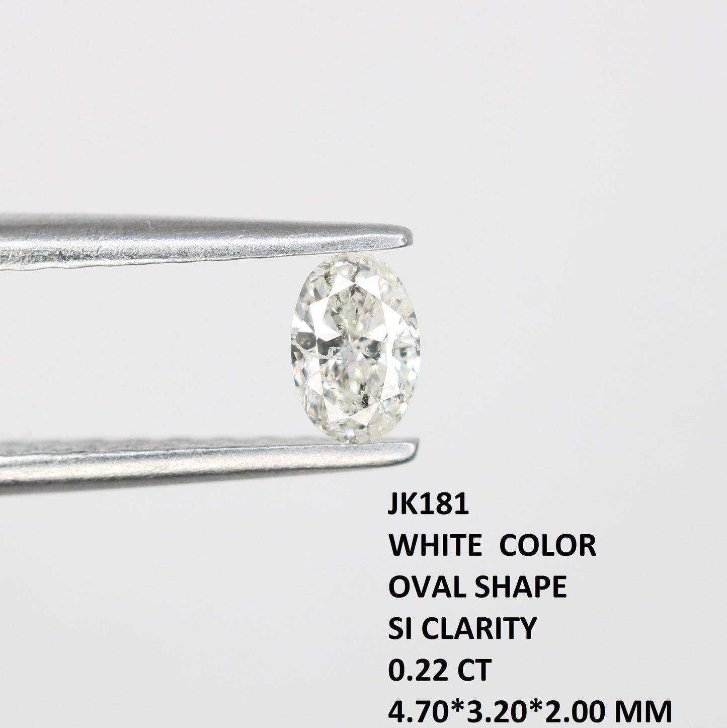 0.22 CT Salt and Pepper Oval Shape Natural Diamond – Ideal for Engagement Rings - JayKrishna Diamond