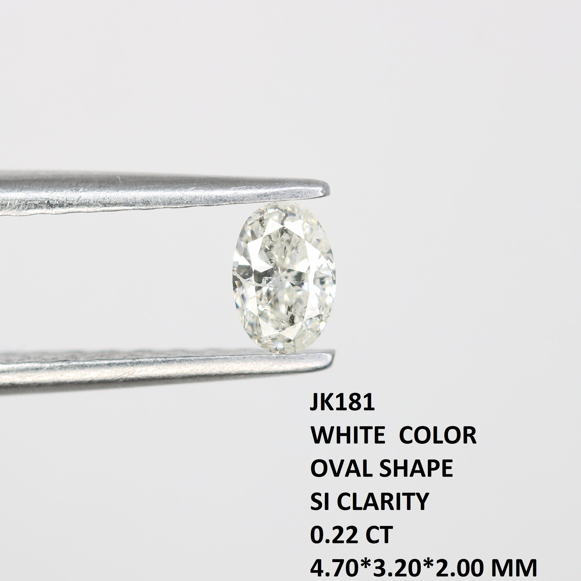 0.22 CT Salt and Pepper Oval Shape Natural Diamond – Ideal for Engagement Rings - JayKrishna Diamond