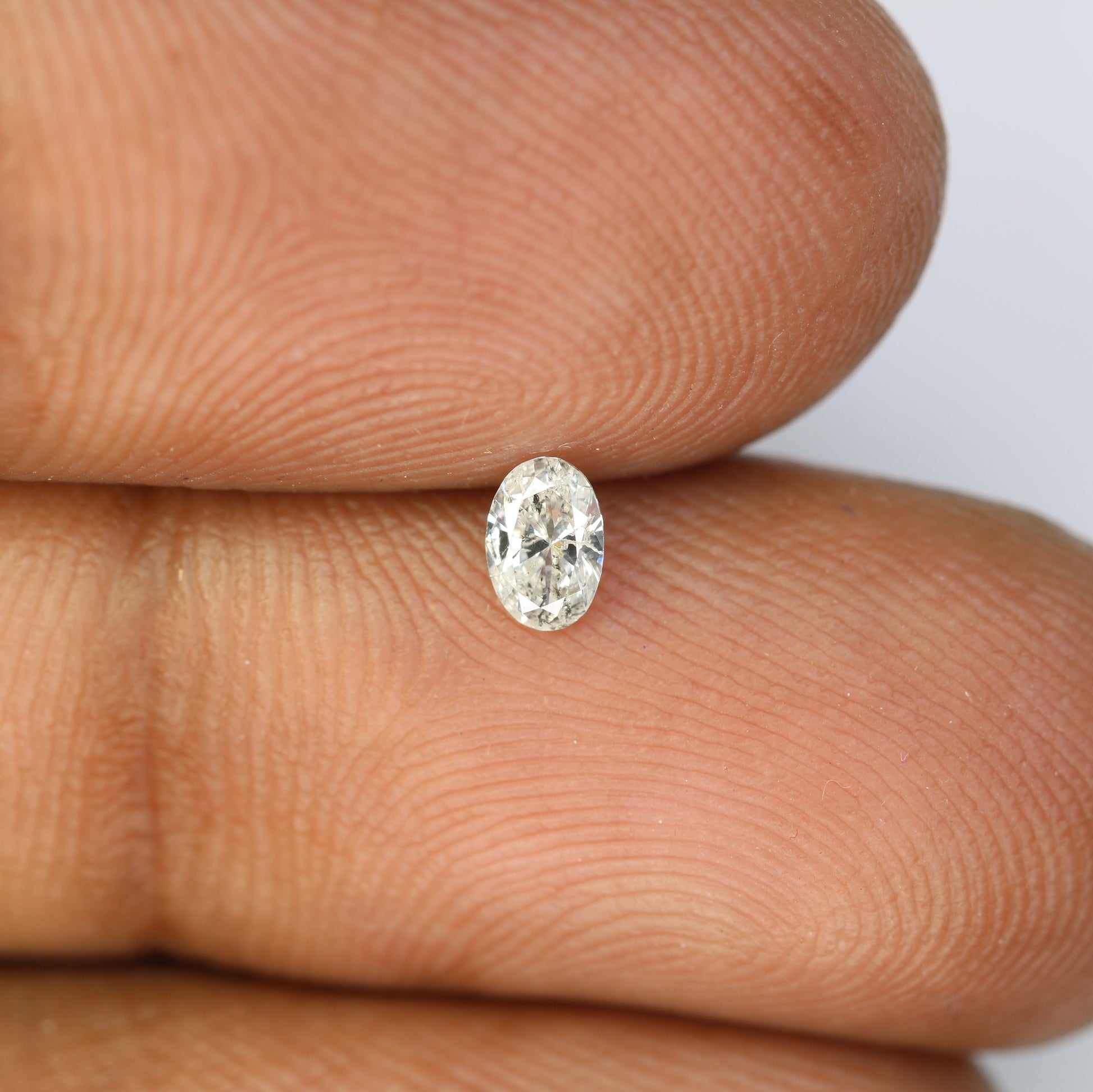 0.22 CT Salt and Pepper Oval Shape Natural Diamond – Ideal for Engagement Rings - JayKrishna Diamond