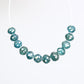 2.55 CT 3.1 To 3.4 MM Fancy Blue Color Beads Diamond Polished Diamond Necklace