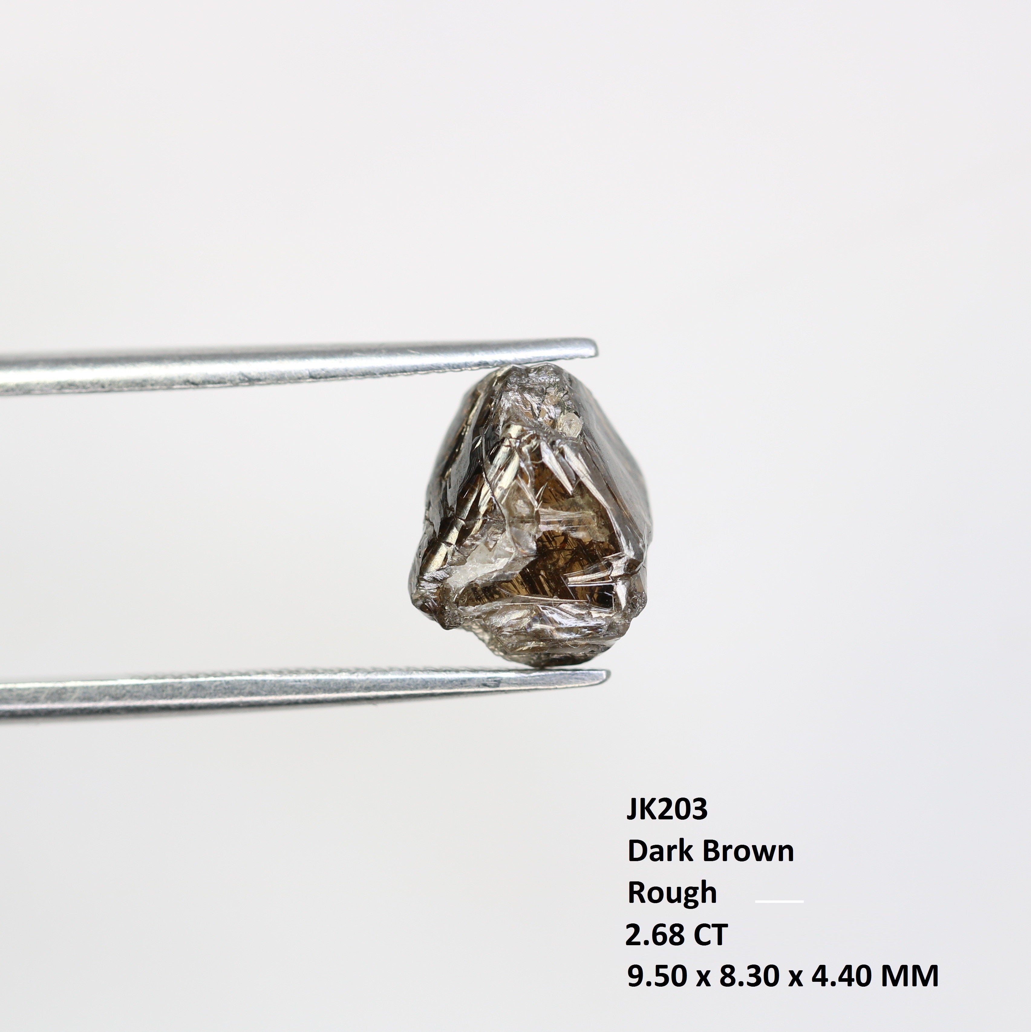 2.68 CT Dark Brown Rough Raw Uncut Diamond For Engagement Ring