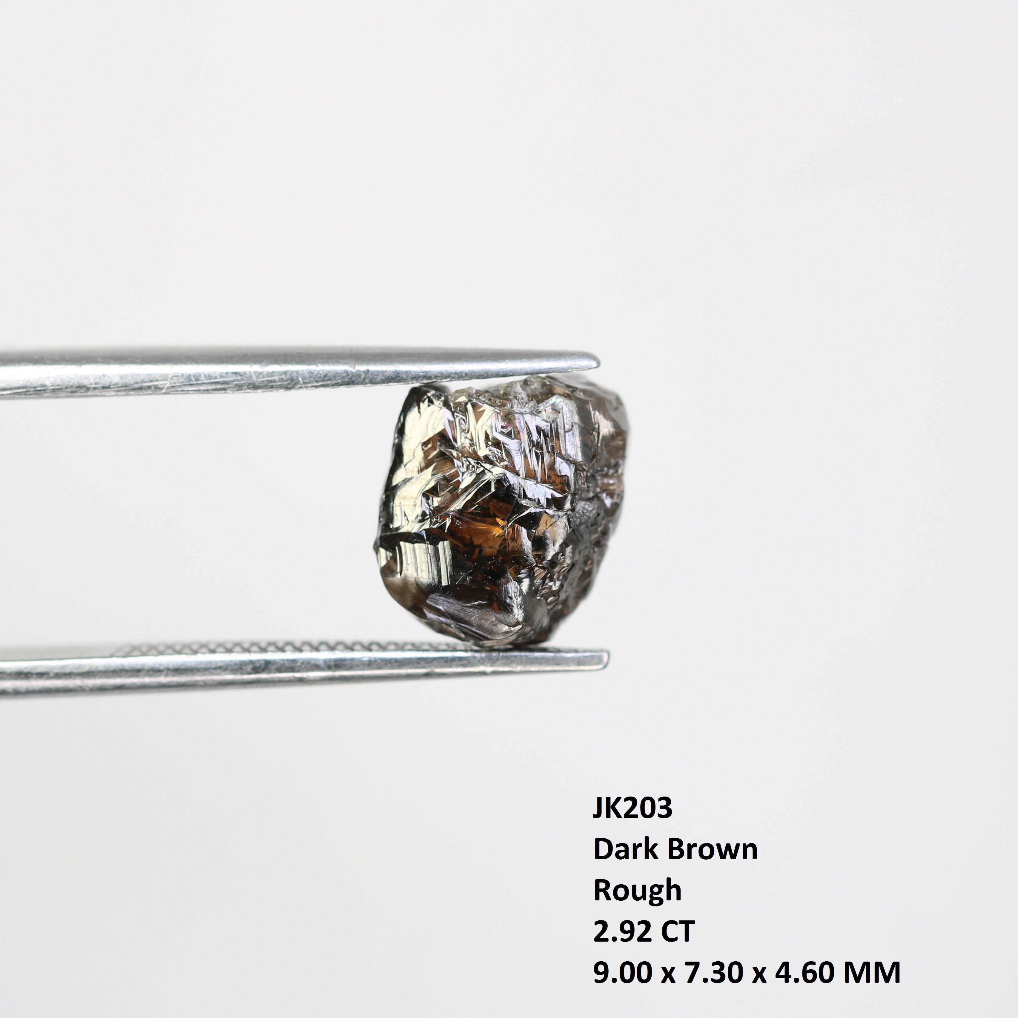 2.92 CT Rough Dark Brown Raw Uncut Diamond For Engagement Ring