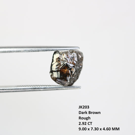 2.92 CT Rough Dark Brown Raw Uncut Diamond For Engagement Ring
