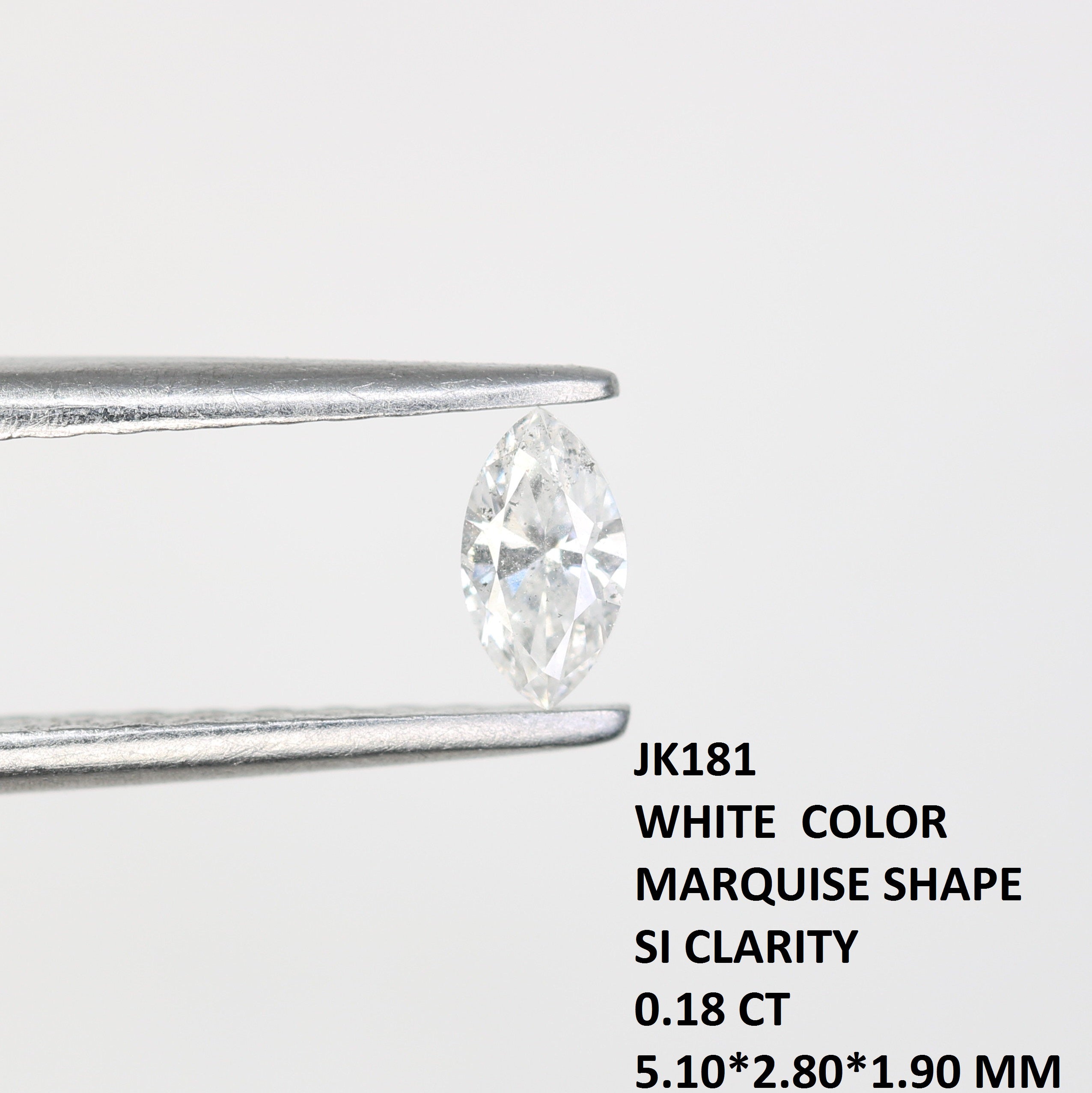 0.18 CT Marquise Cut White Natural Loose Diamond For Engagement Ring