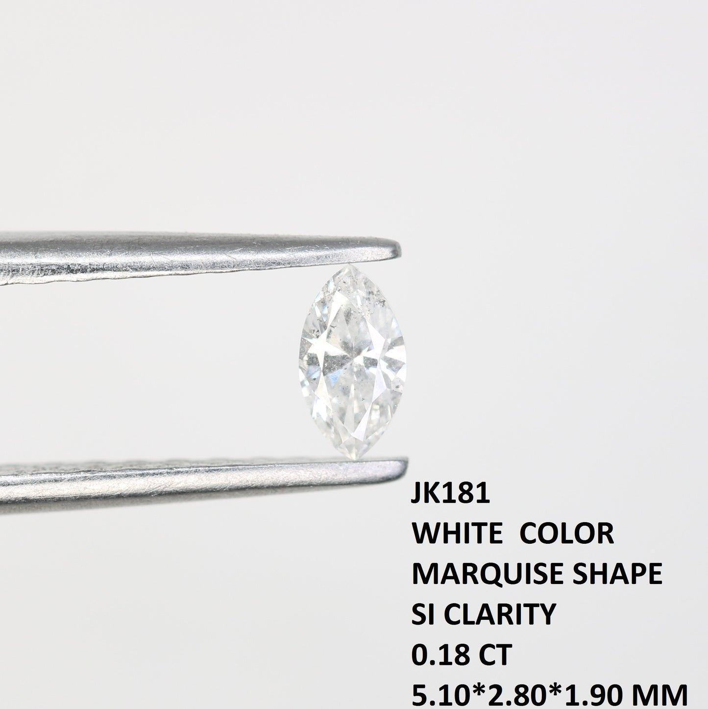 0.18 CT Marquise Cut White Salt and Pepper Loose Natural Diamond - Ideal for Engagement Rings, Necklaces, Earrings, and Custom Jewelry - JayKrishna Diamond
