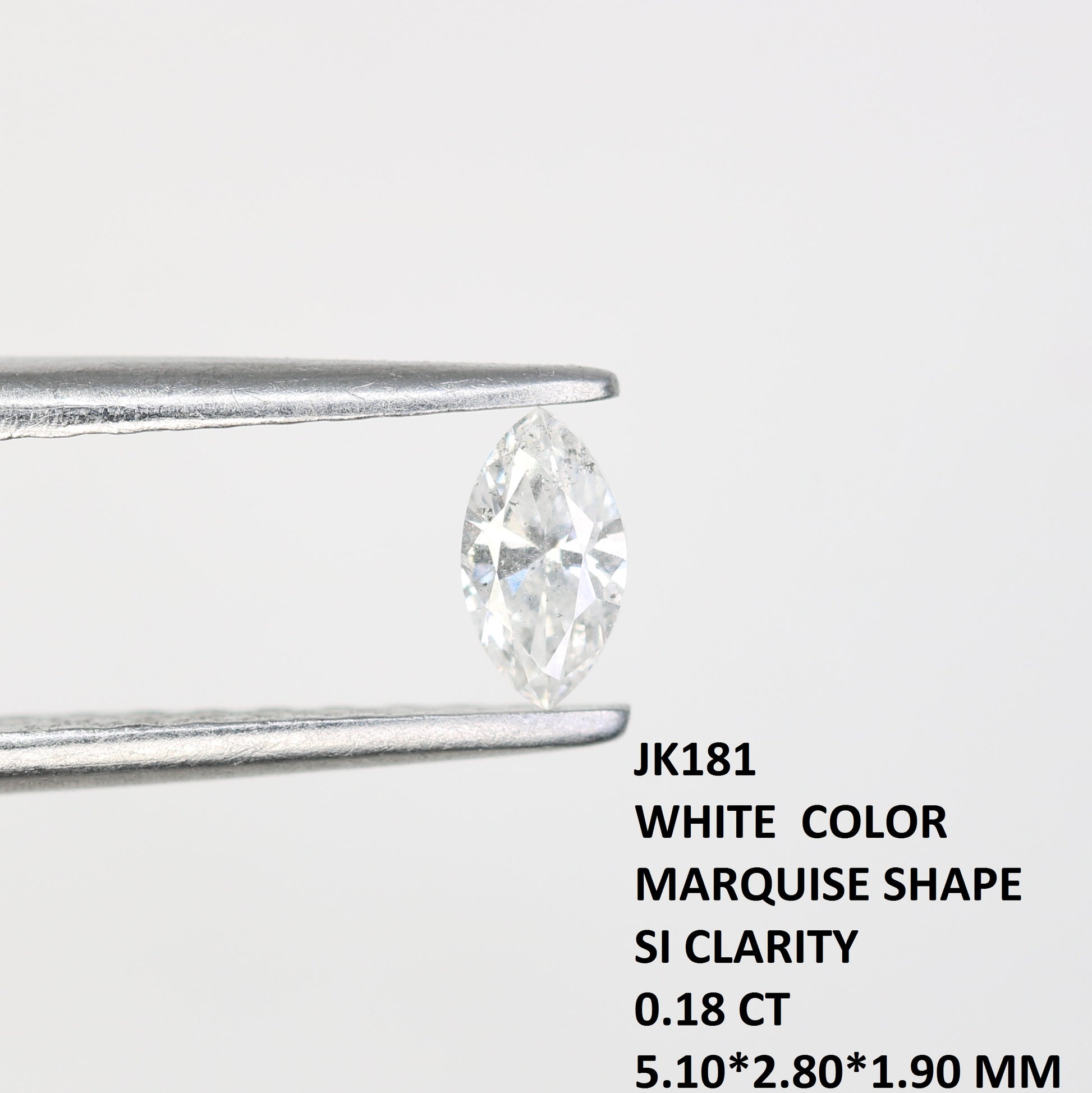 0.18 CT Marquise Cut White Salt and Pepper Loose Natural Diamond - Ideal for Engagement Rings, Necklaces, Earrings, and Custom Jewelry - JayKrishna Diamond