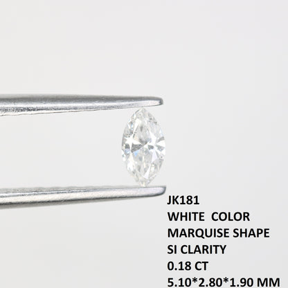 0.18 CT Marquise Cut White Salt and Pepper Loose Natural Diamond - Ideal for Engagement Rings, Necklaces, Earrings, and Custom Jewelry - JayKrishna Diamond