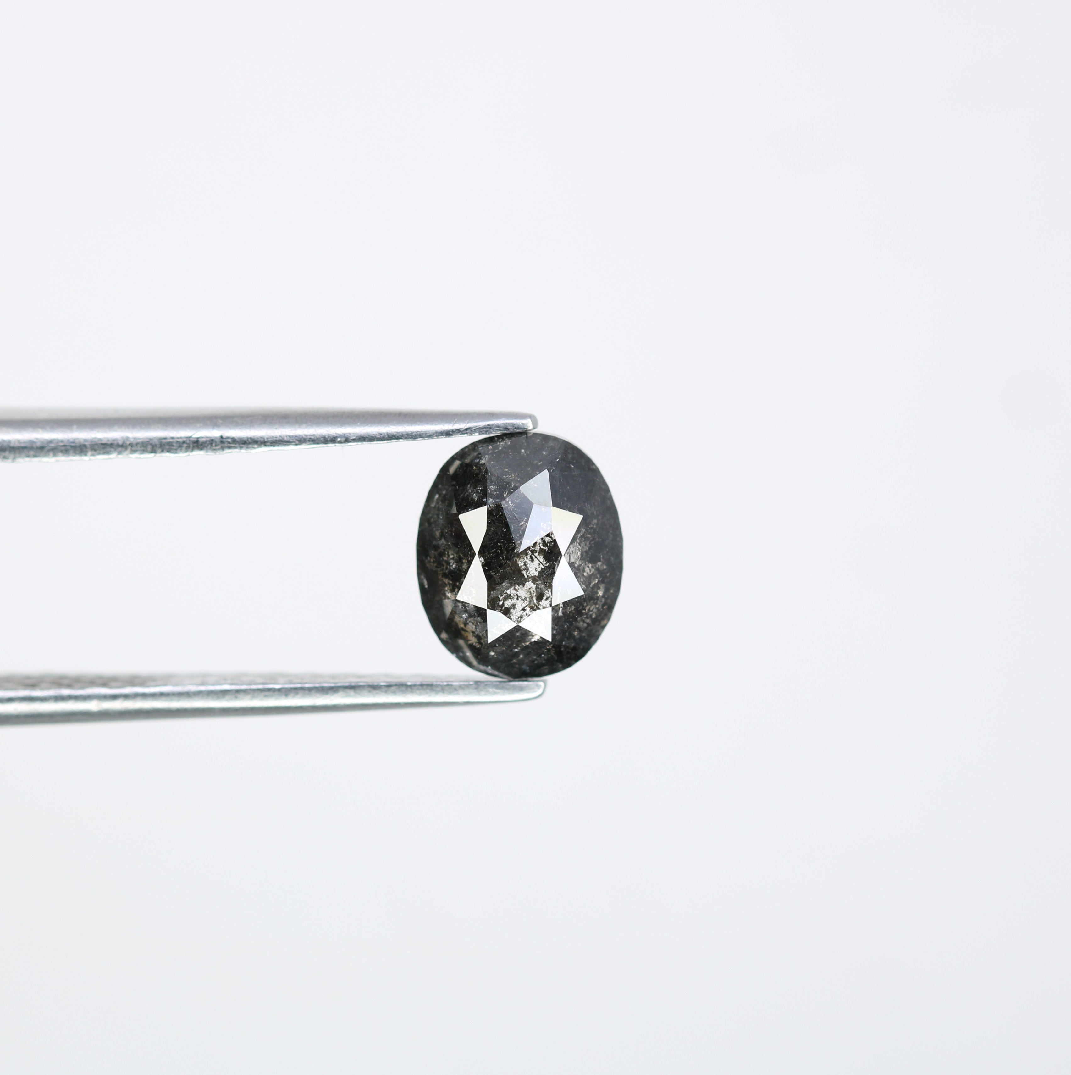 1.28 CT Loose Salt And Pepper Oval Shape Natural Diamond For Engagement Ring