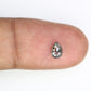 0.36 CT 5.60 MM Natural Pear Shape Salt And Pepper Diamond For Engagement Ring