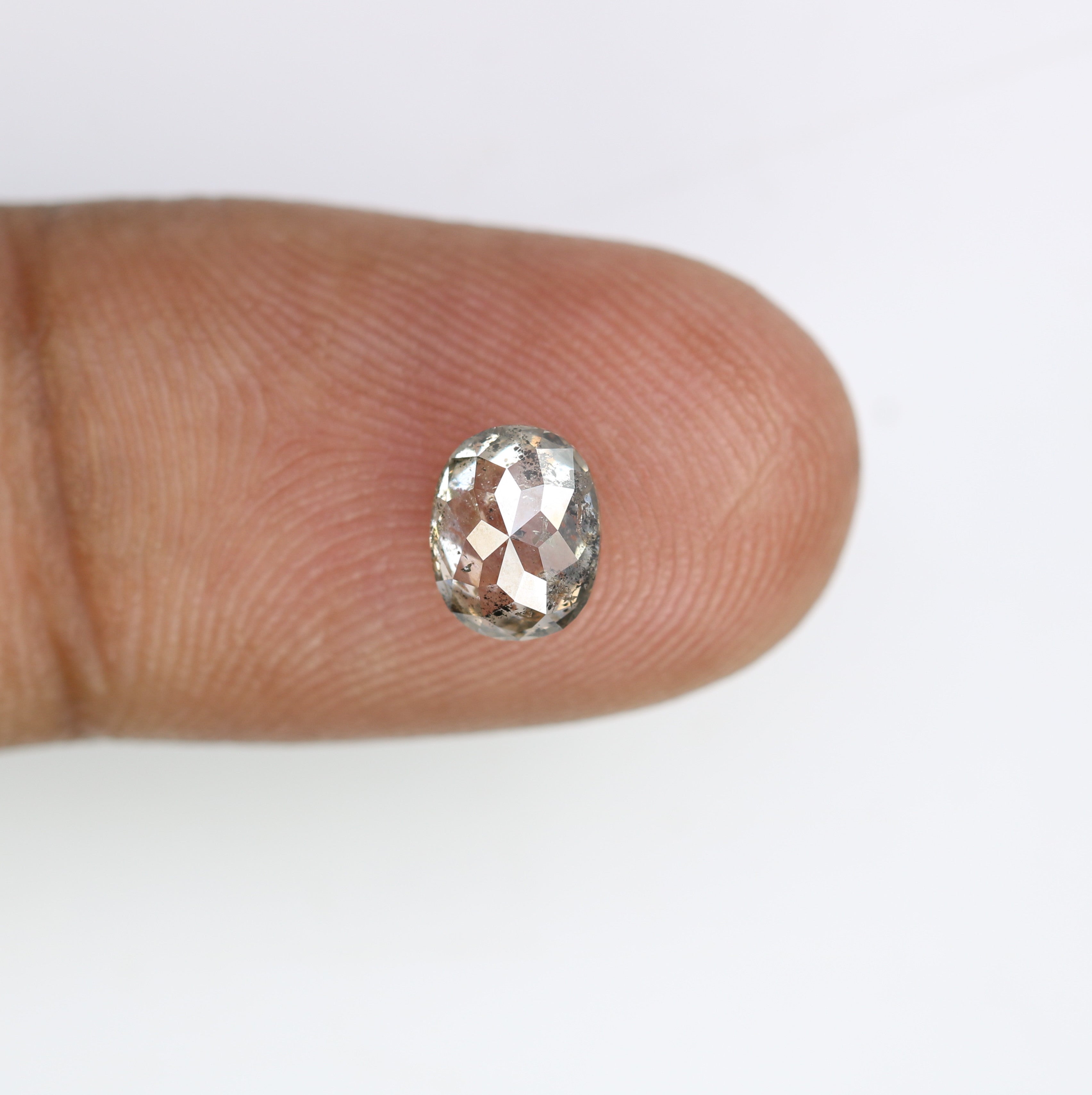 1.20 CT Loose Salt And Pepper Oval Shape Diamond For Wedding Ring