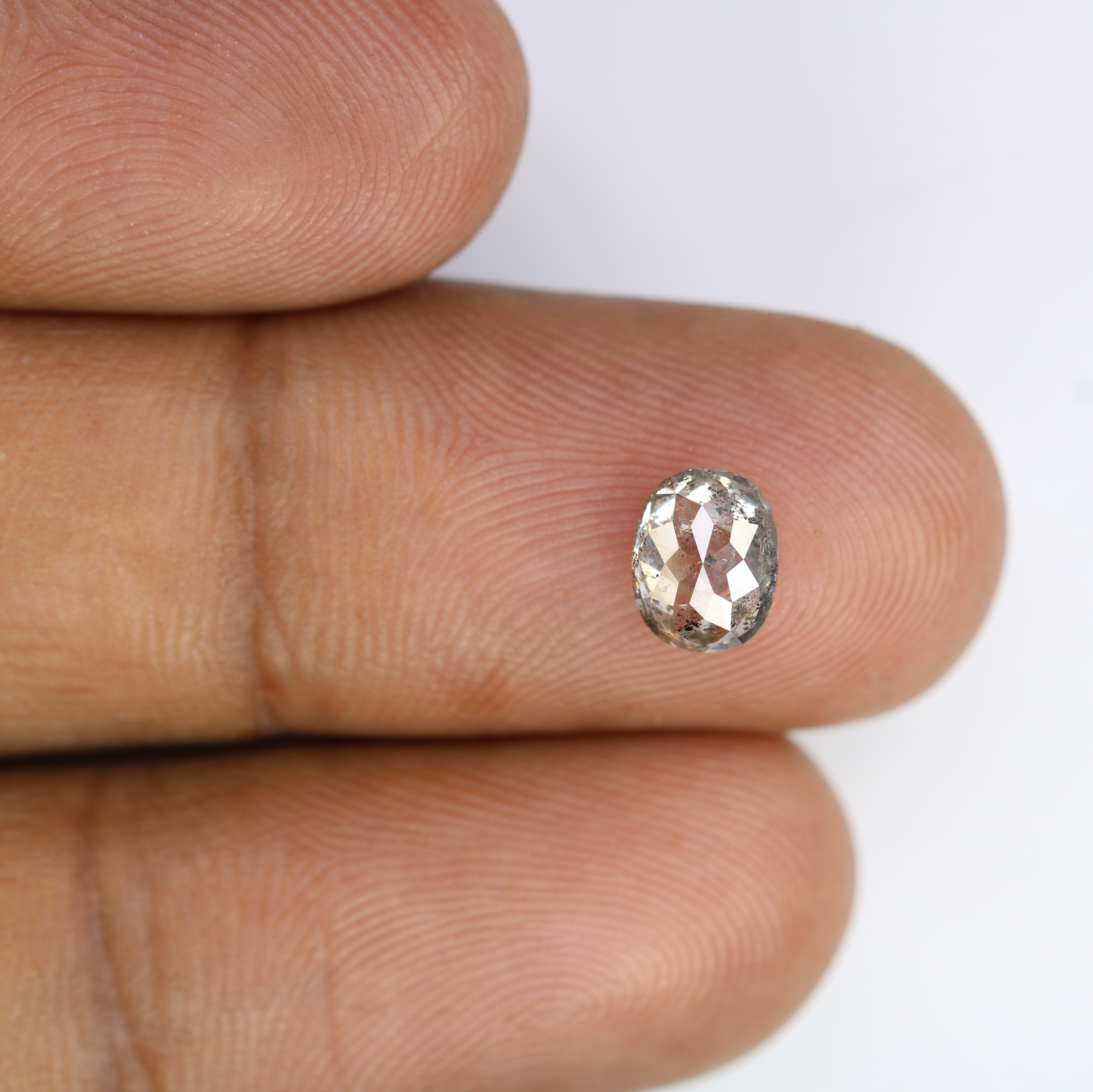 1.20 CT Loose Salt And Pepper Oval Shape Diamond For Wedding Ring