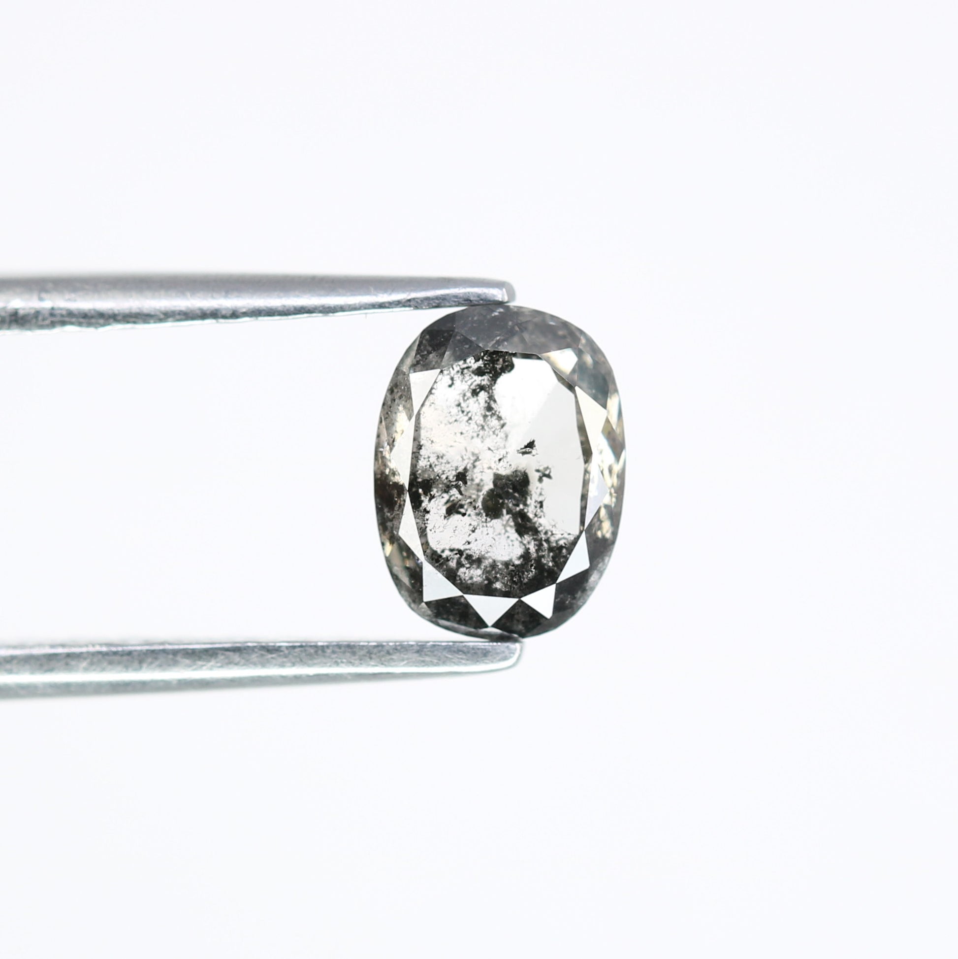 0.86 CT Oval Cut Natural Salt And Pepper Loose Diamond For Engagement Ring - JayKrishna Diamond