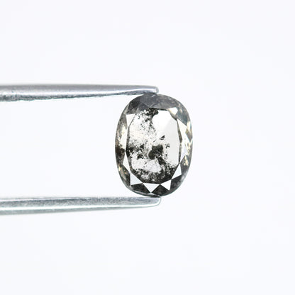 0.86 CT Oval Cut Natural Salt And Pepper Loose Diamond For Engagement Ring - JayKrishna Diamond