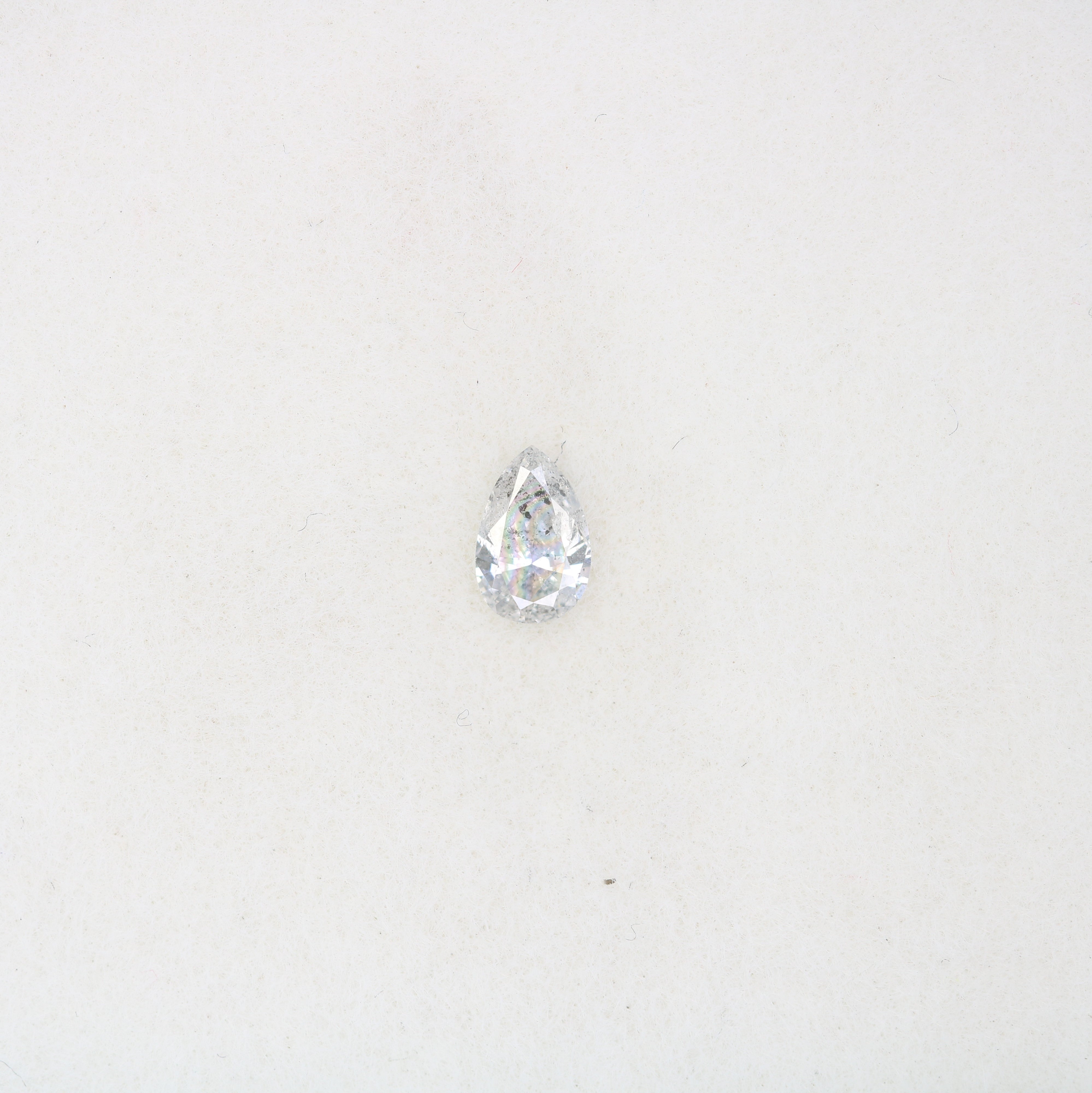 0.17 CT Pear Shape Salt And Pepper Loose Diamond For Engagement Ring