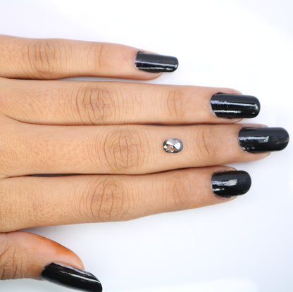 0.86 CT Oval Cut Natural Salt And Pepper Loose Diamond For Engagement Ring - JayKrishna Diamond