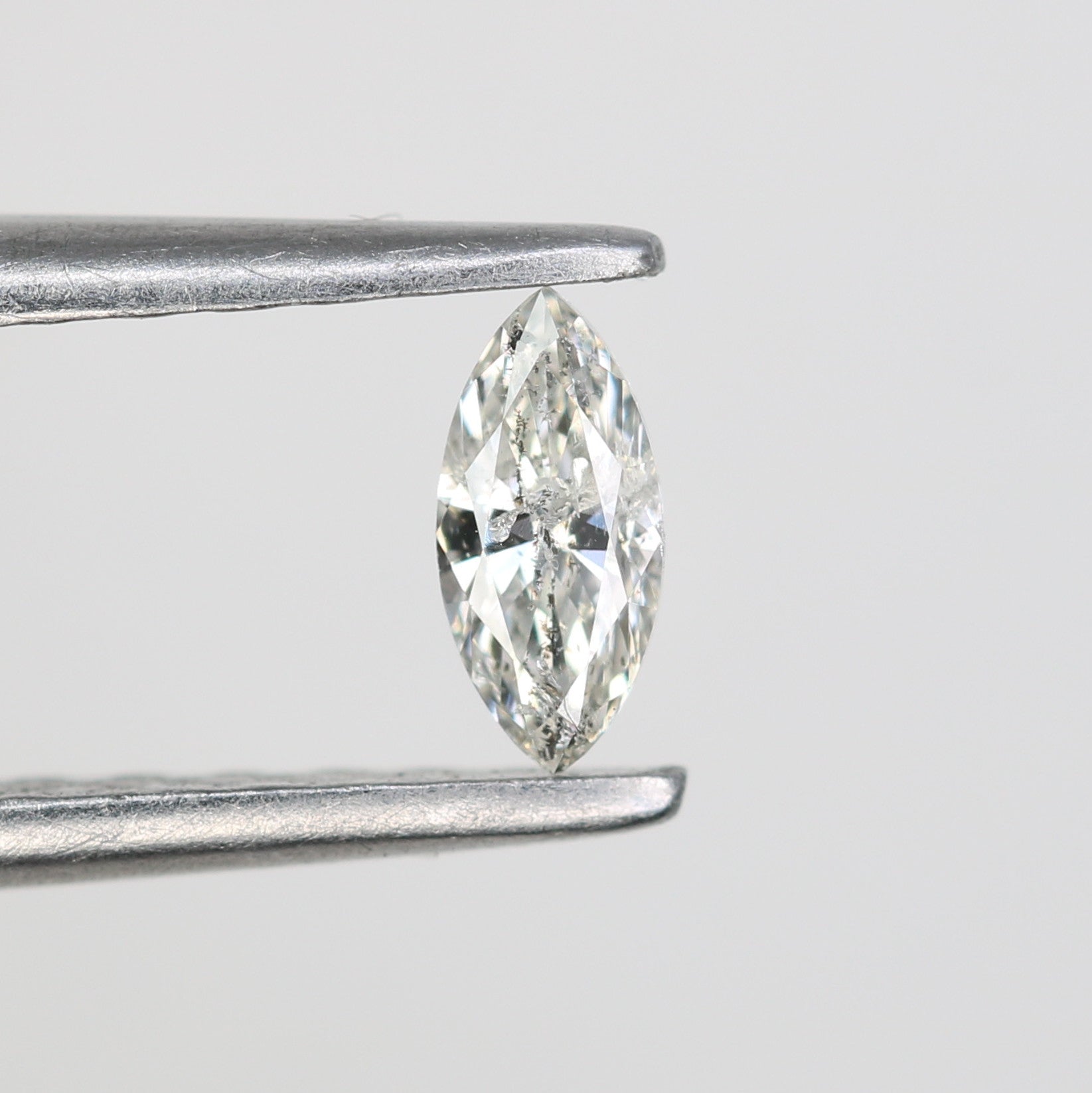 0.15 CT Salt And Pepper Marquise Shape Natural Diamond For Engagement Ring
