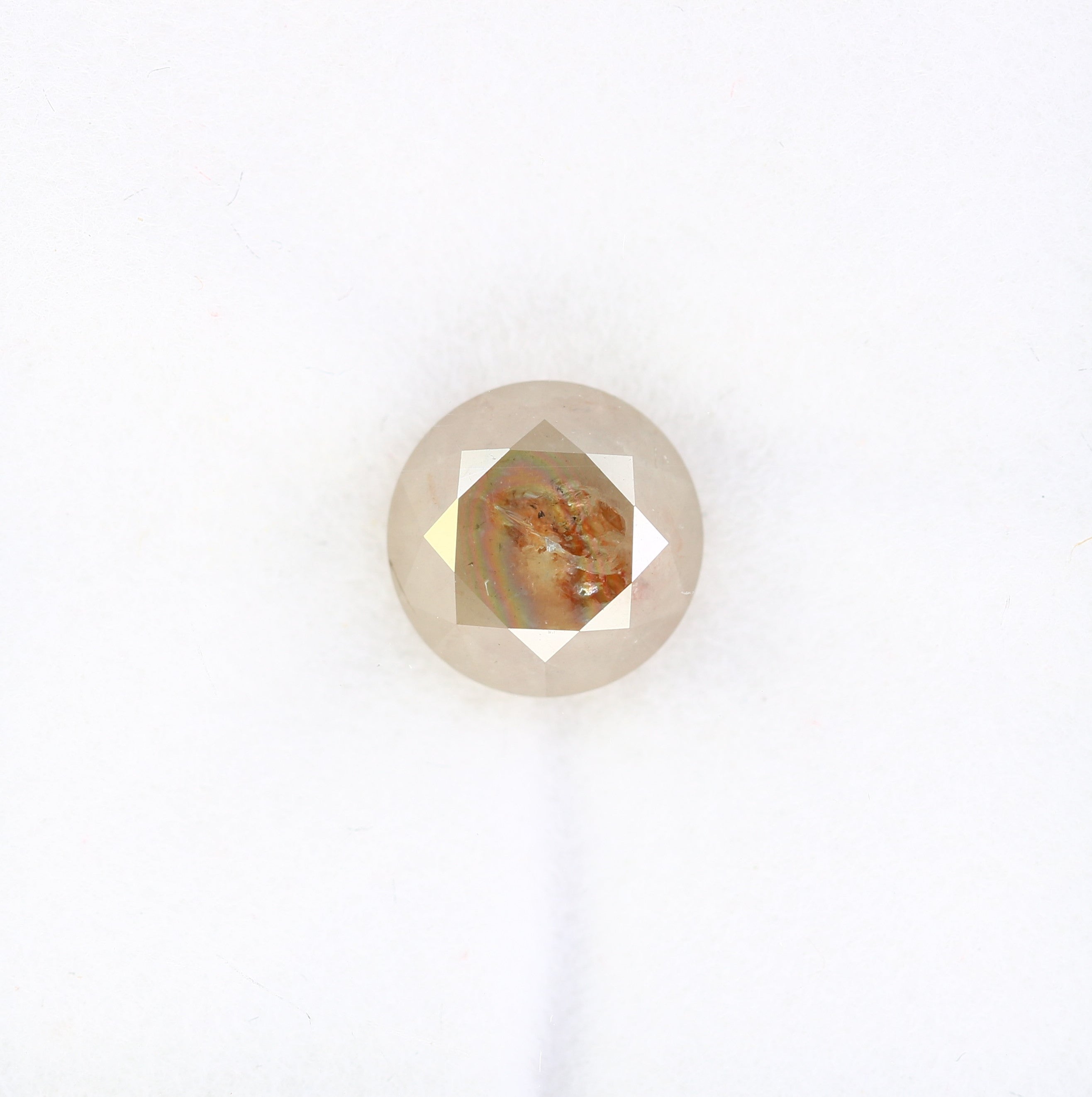 2.37 CT Natural Grey Round Brilliant Cut 7.70 MM Loose Diamond For Wedding Ring