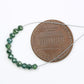 1.98 Carat Natural Loose Green Round Polished Beads For Diamond Earring