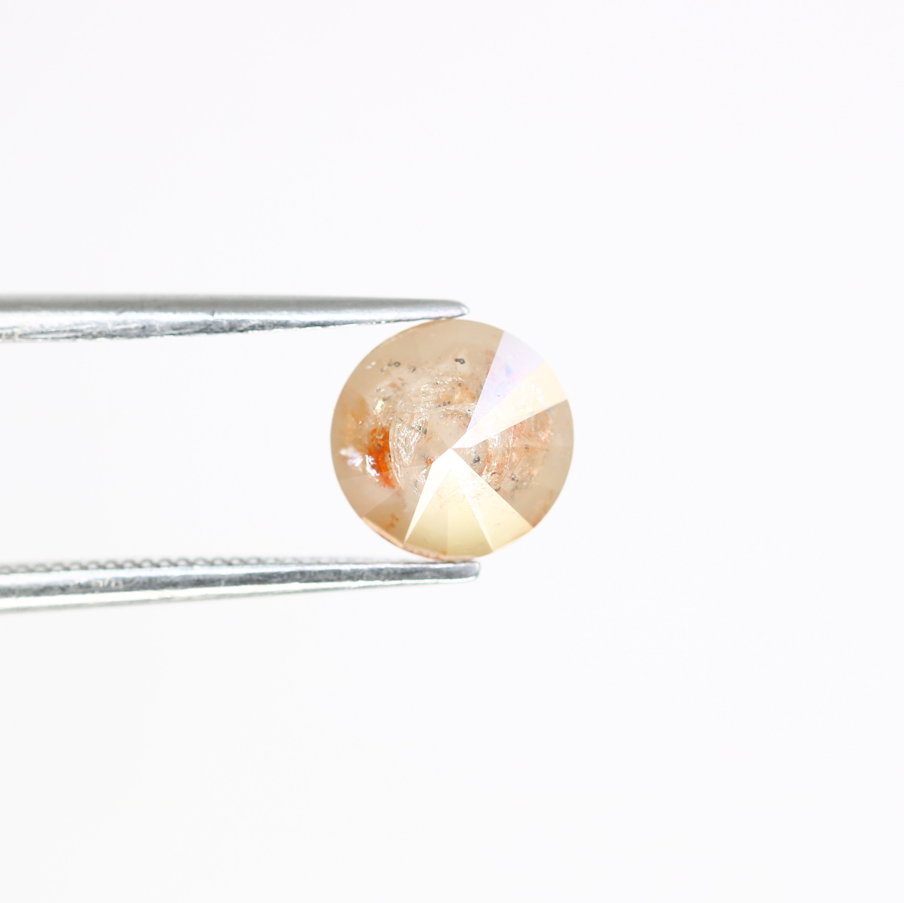 1.70 CT 7.00 MM Fancy Peach Color Round Brilliant Cut Diamond For Proposal Ring