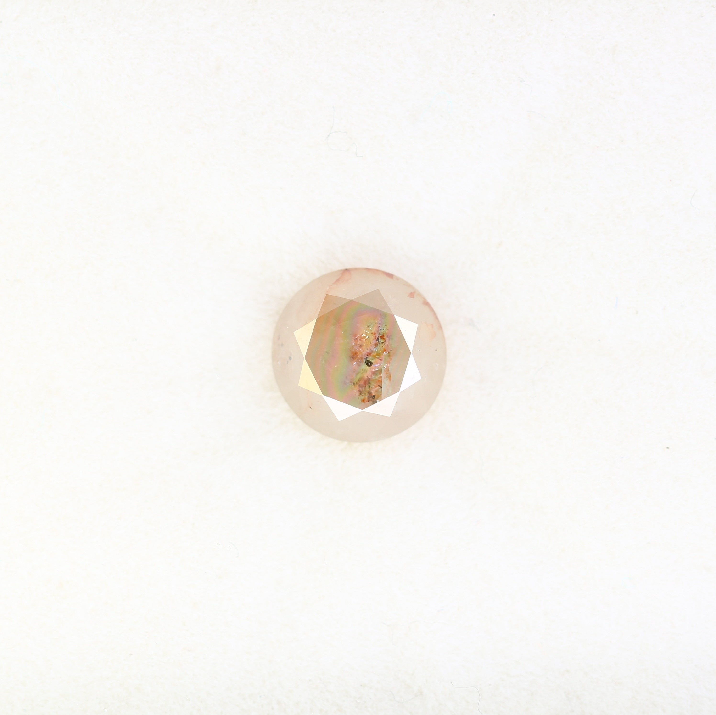 1.70 CT 7.00 MM Fancy Peach Color Round Brilliant Cut Diamond For Proposal Ring
