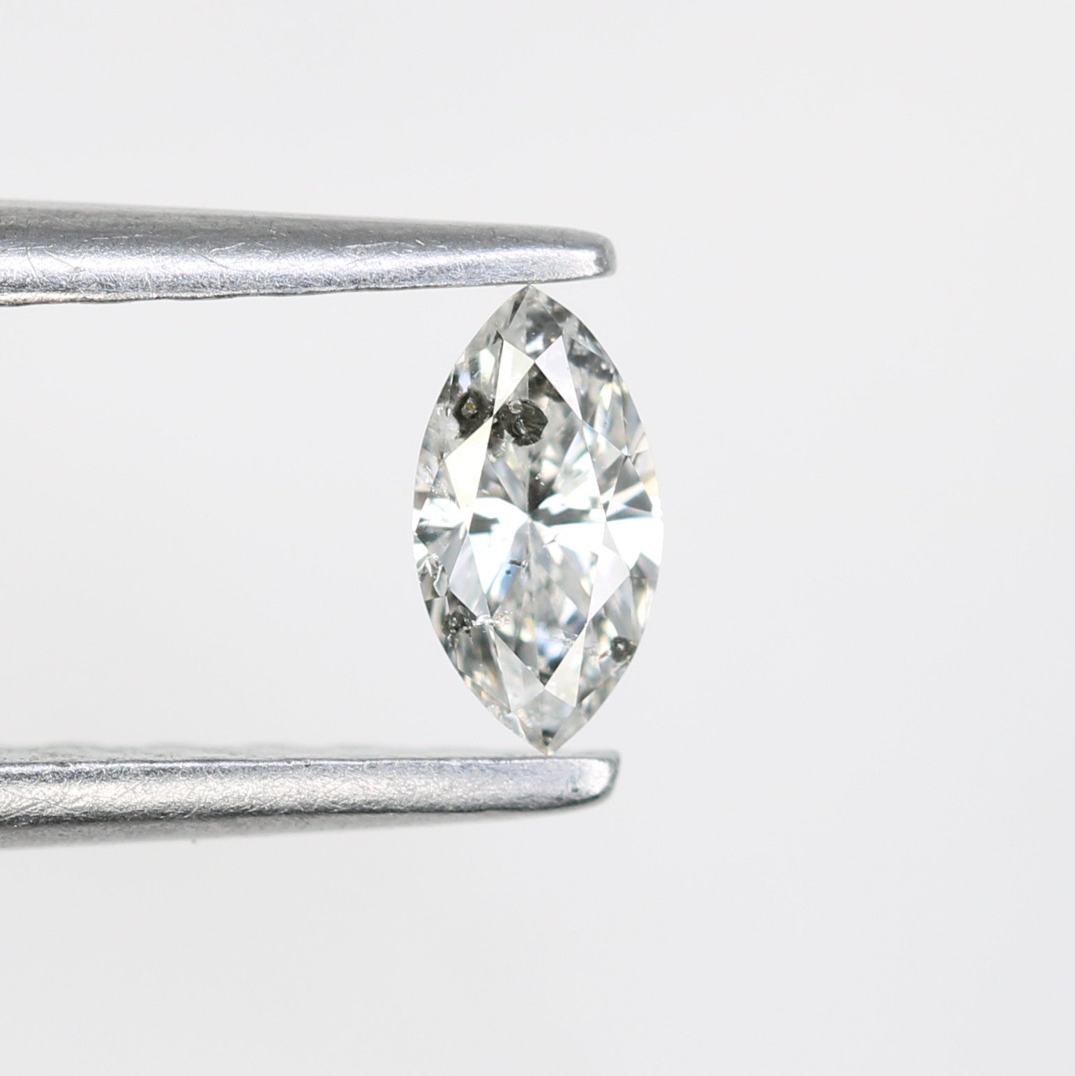 0.19 CT Natural Marquise Shape Salt And Pepper Diamond For Engagement Ring