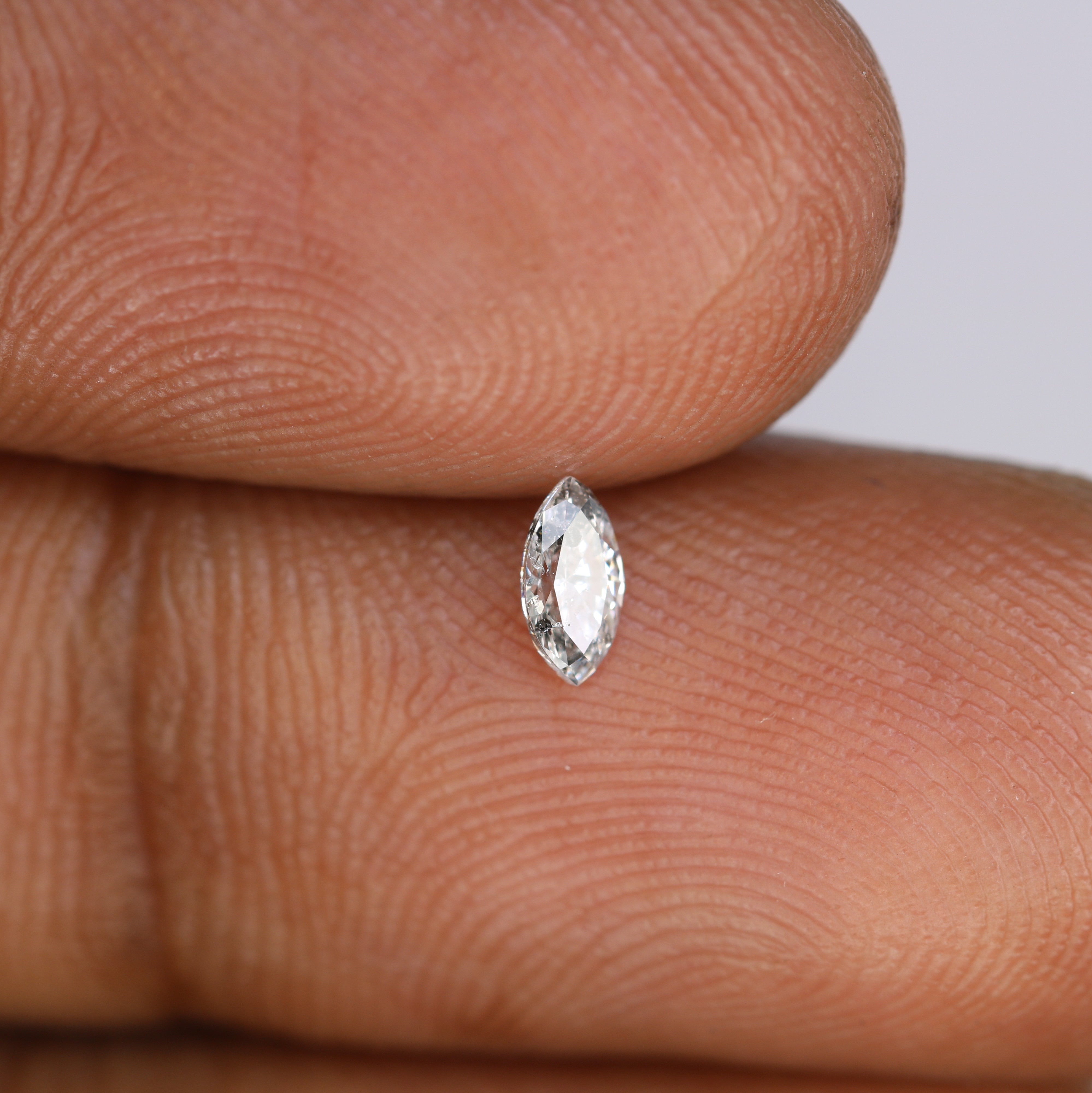 0.19 CT Natural Marquise Shape Salt And Pepper Diamond For Engagement Ring
