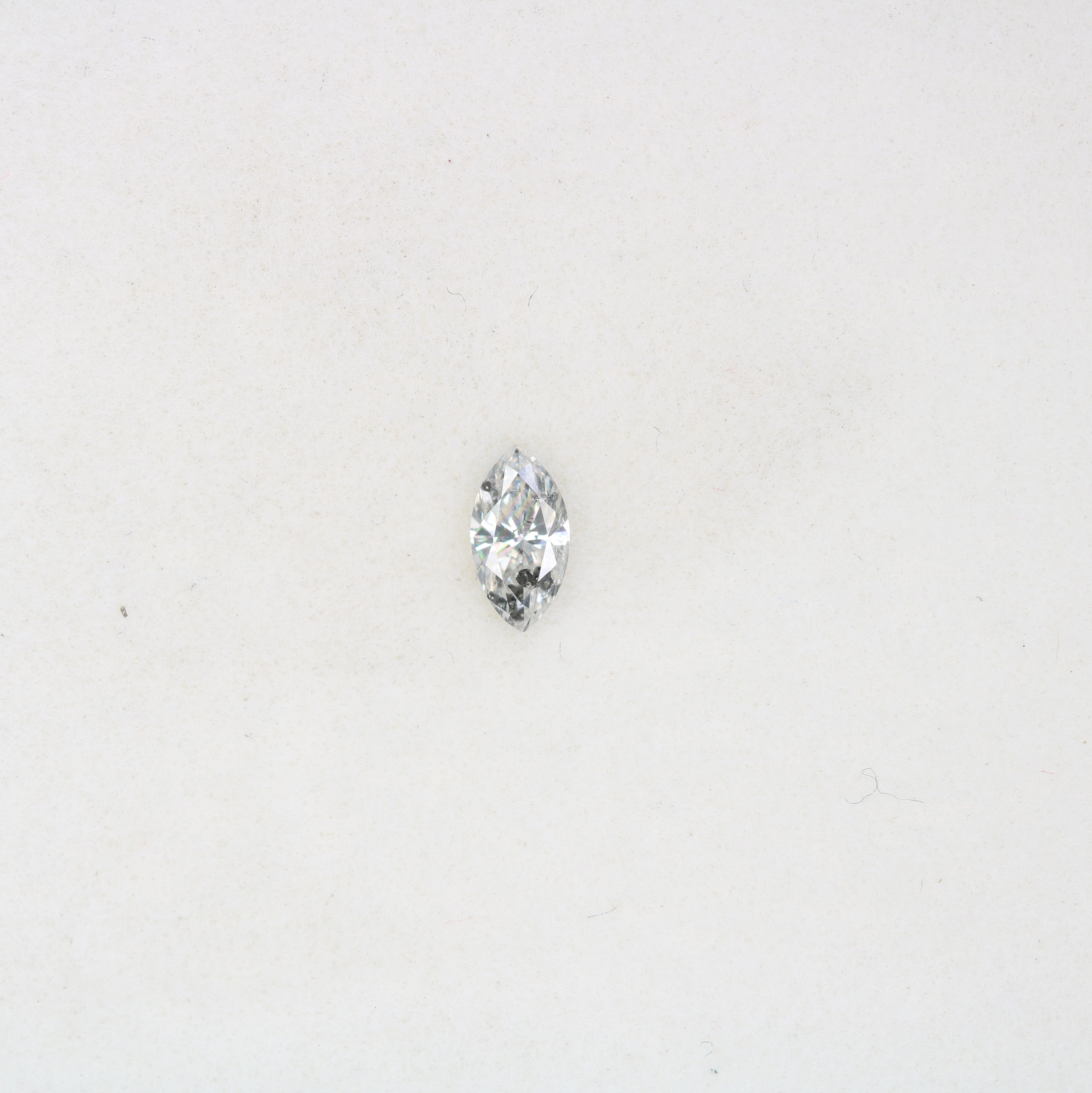 0.19 CT Natural Marquise Shape Salt And Pepper Diamond For Engagement Ring