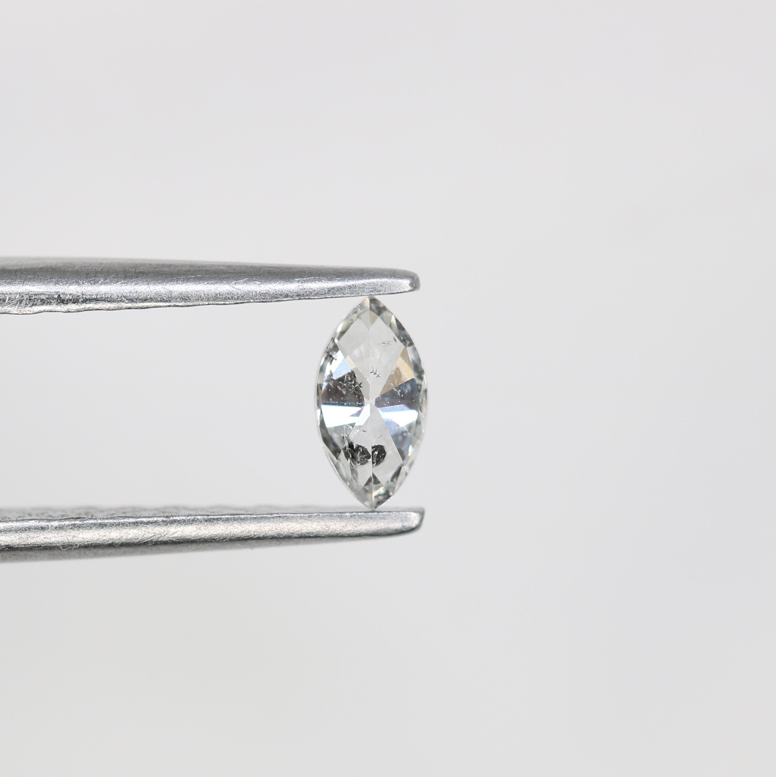 0.19 CT Natural Marquise Shape Salt And Pepper Diamond For Engagement Ring