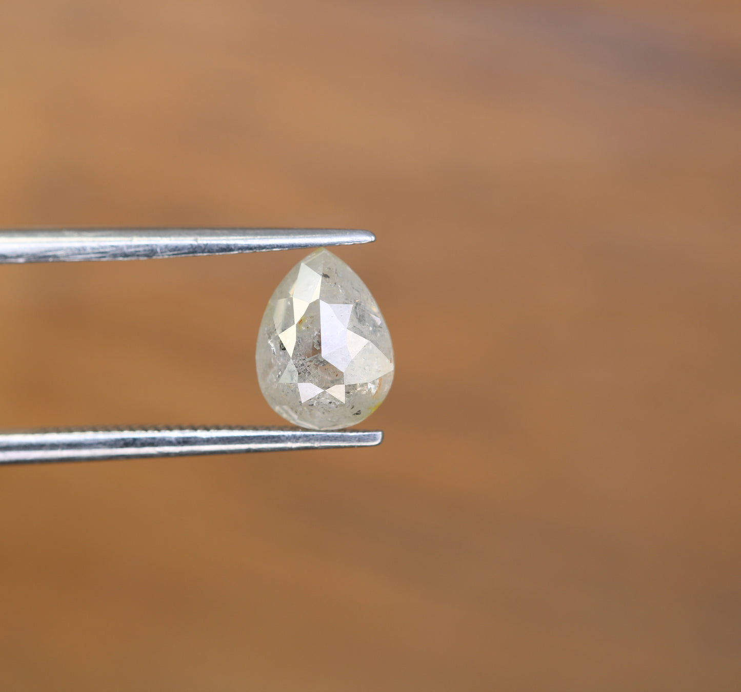 1.29 CT Pear Cut Grey Diamond For Engagement Ring
