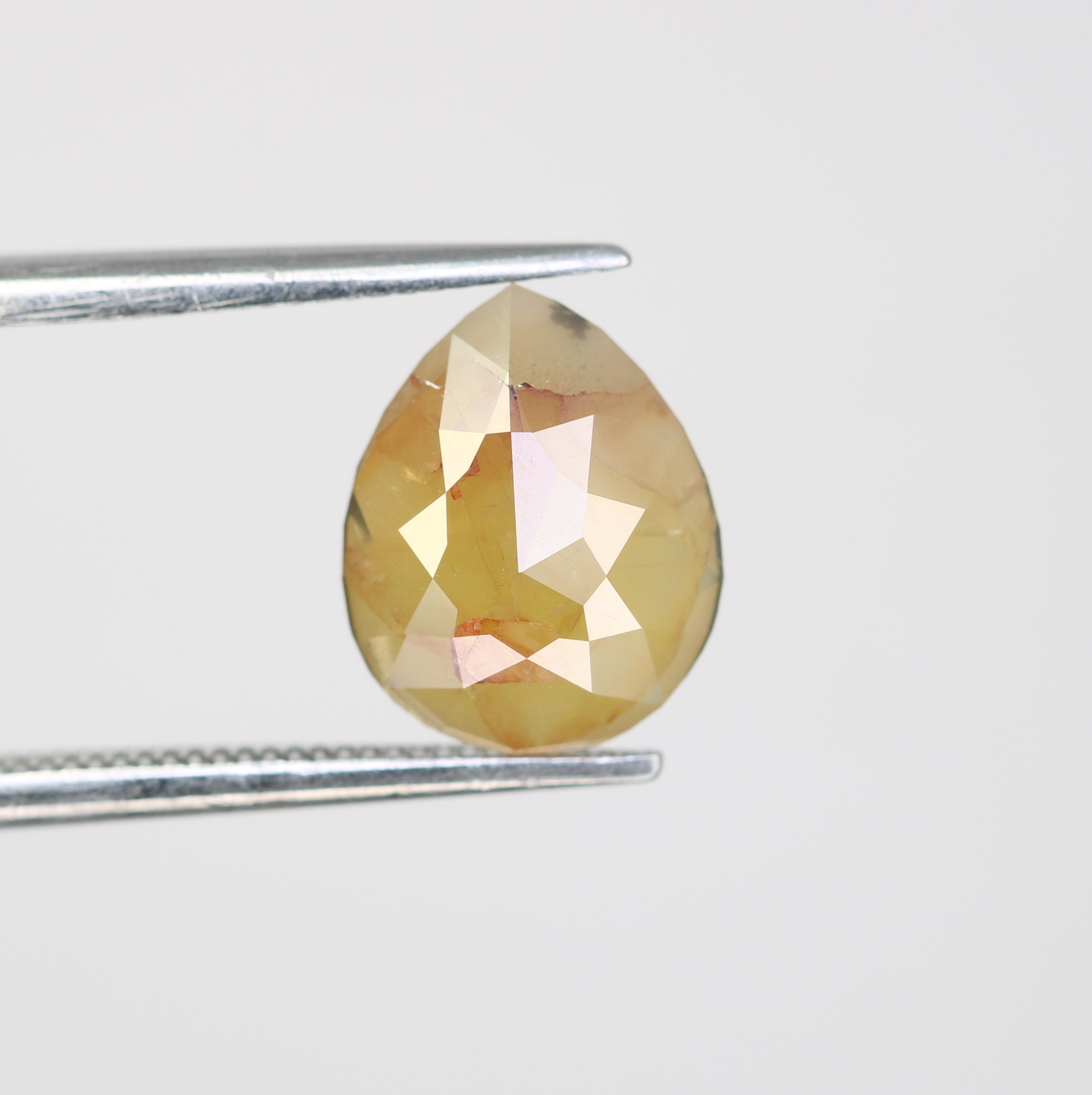 1.60 CT Pear Cut Peach Diamond For Engagement Ring