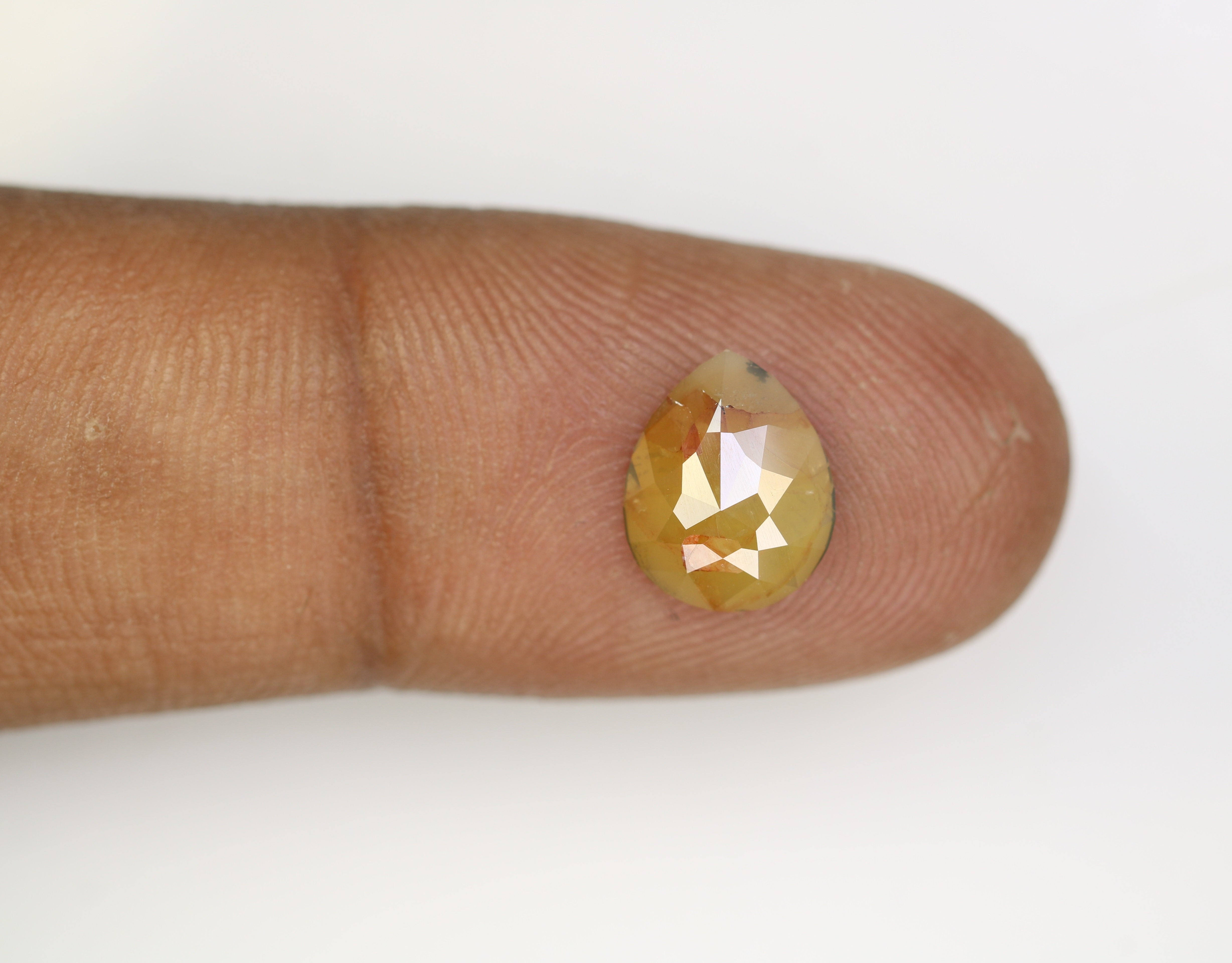 1.60 CT Pear Cut Peach Diamond For Engagement Ring