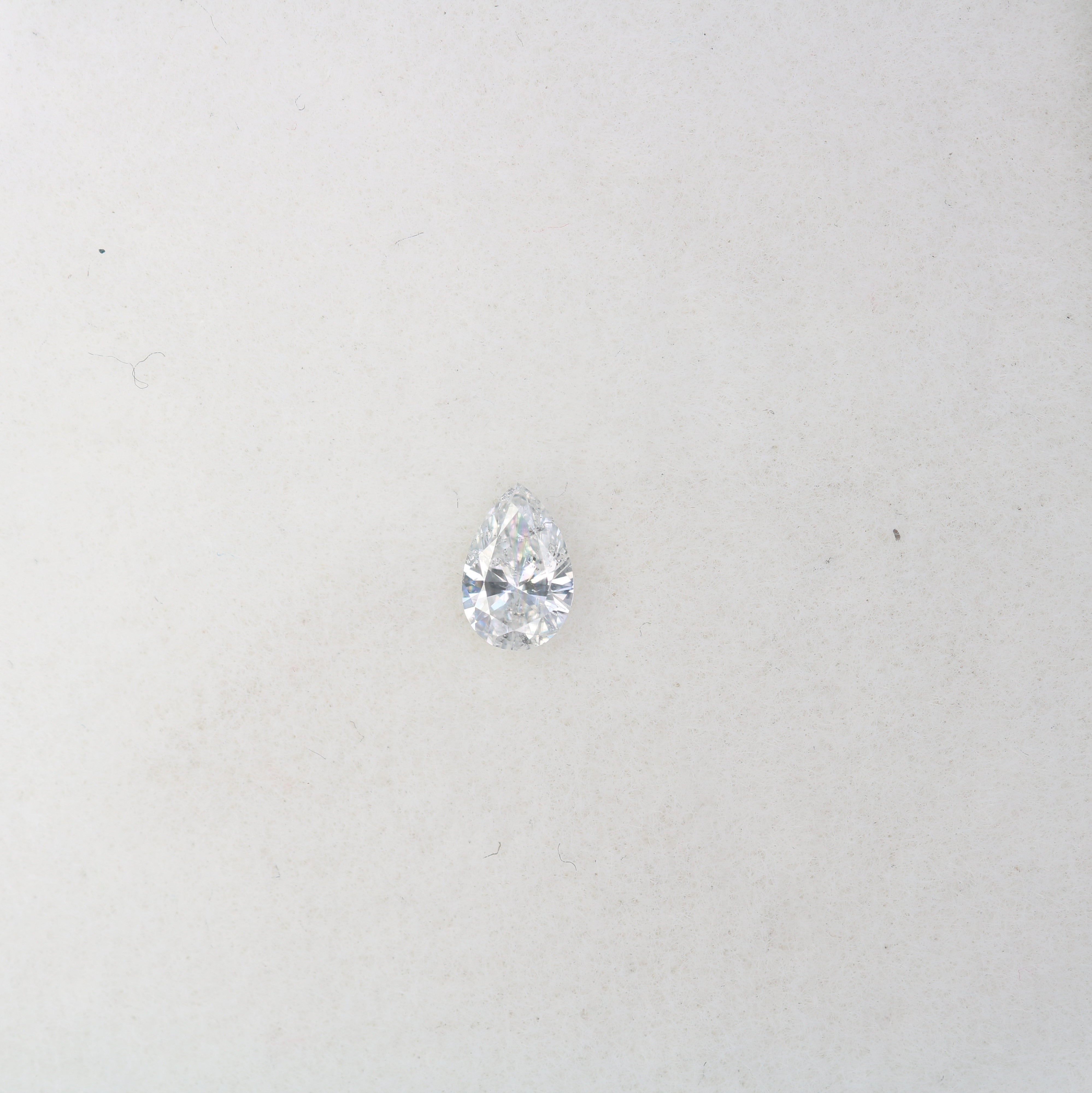 0.17 CT Pear Cut Natural White Diamond For Engagement Ring