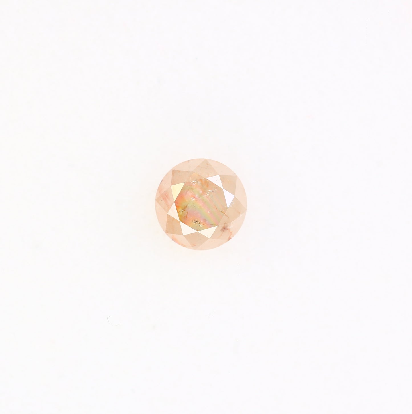 0.83 CT Natural Round Brilliant Cut Peach Loose 5.40 MM Diamond For Proposal Ring