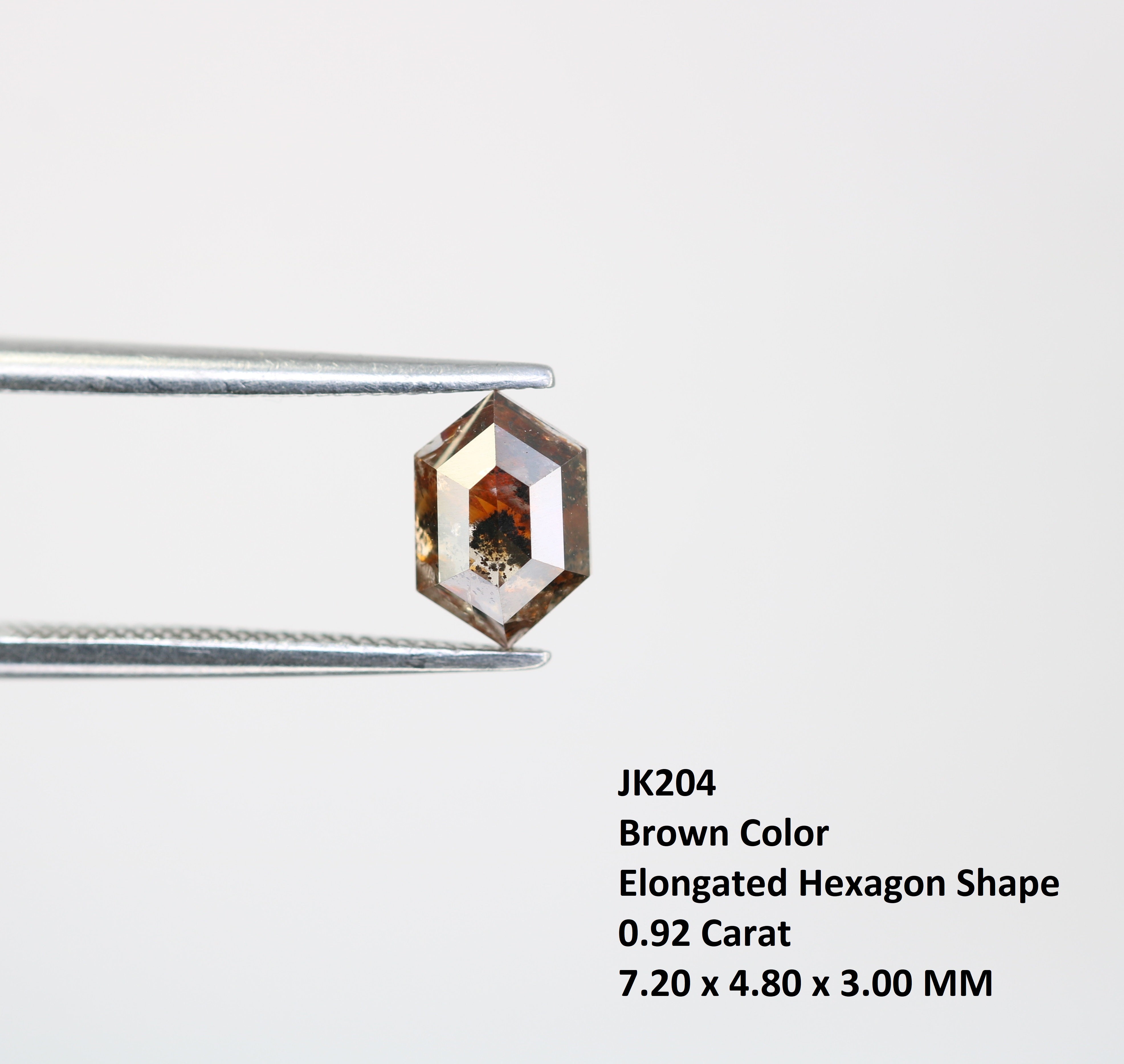 0.92 CT Brown Hexagon Shape Diamond For Engagement Ring