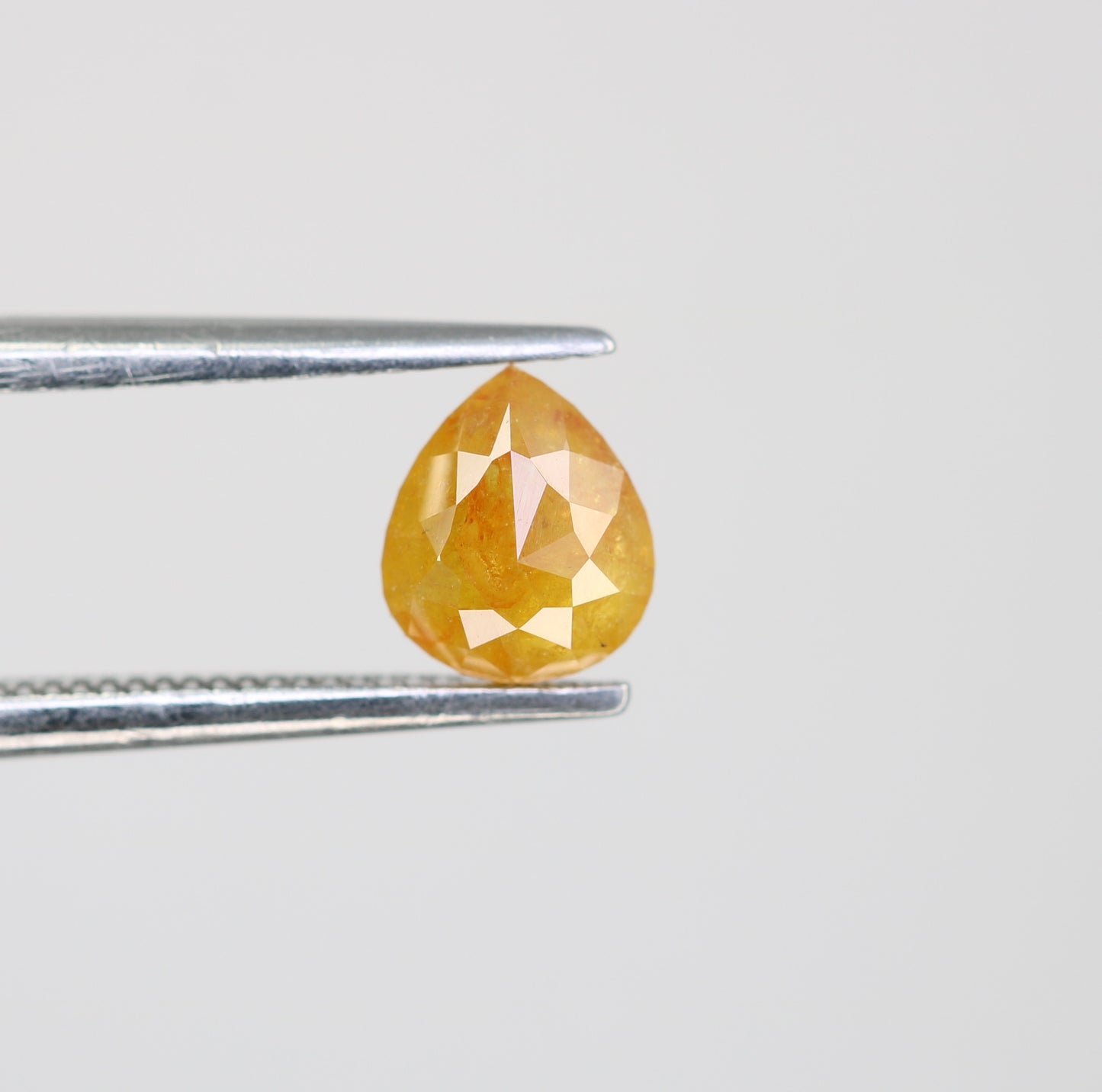 0.85 CT Orange Pear Shape Diamond For Engagement Ring